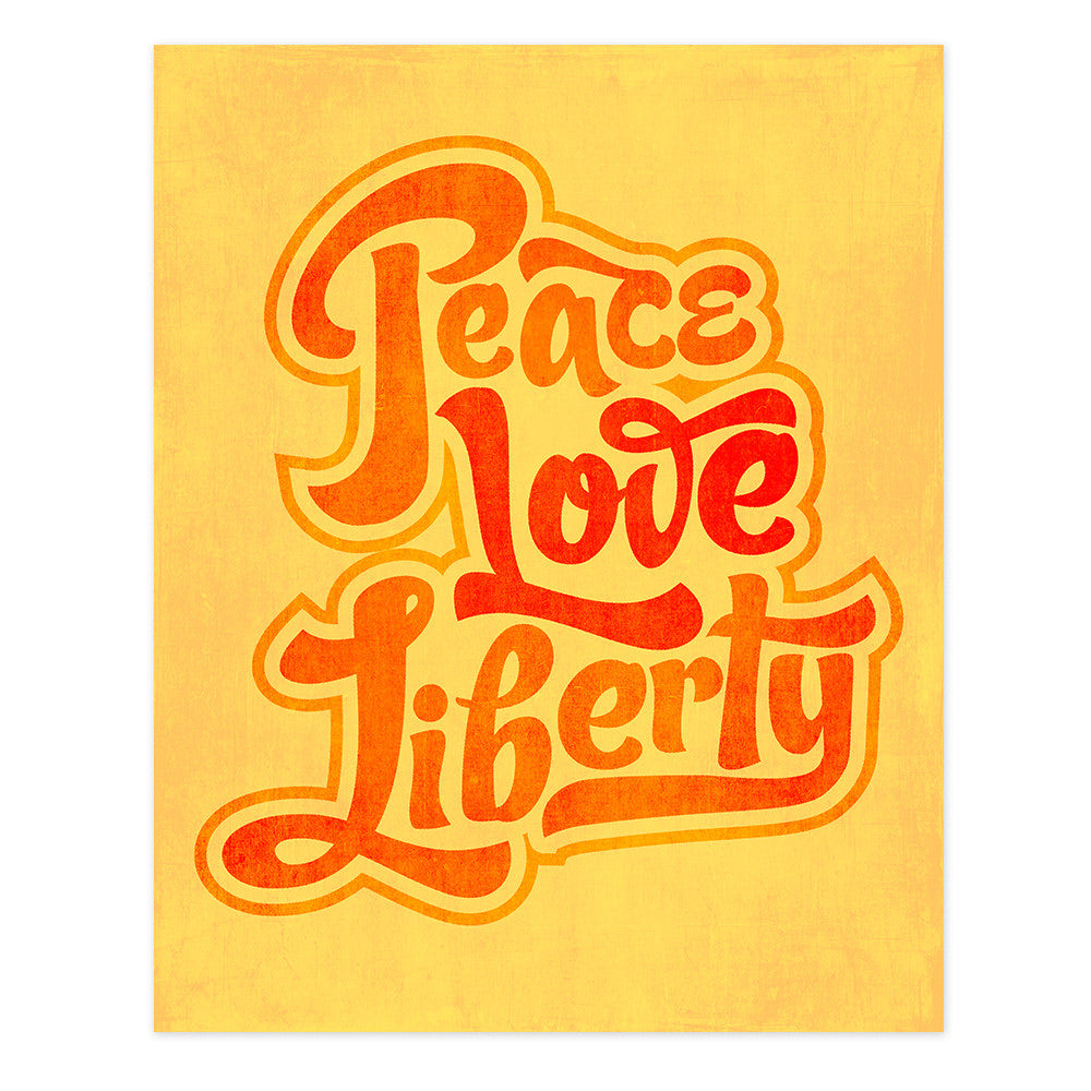Peace Love Liberty Print
