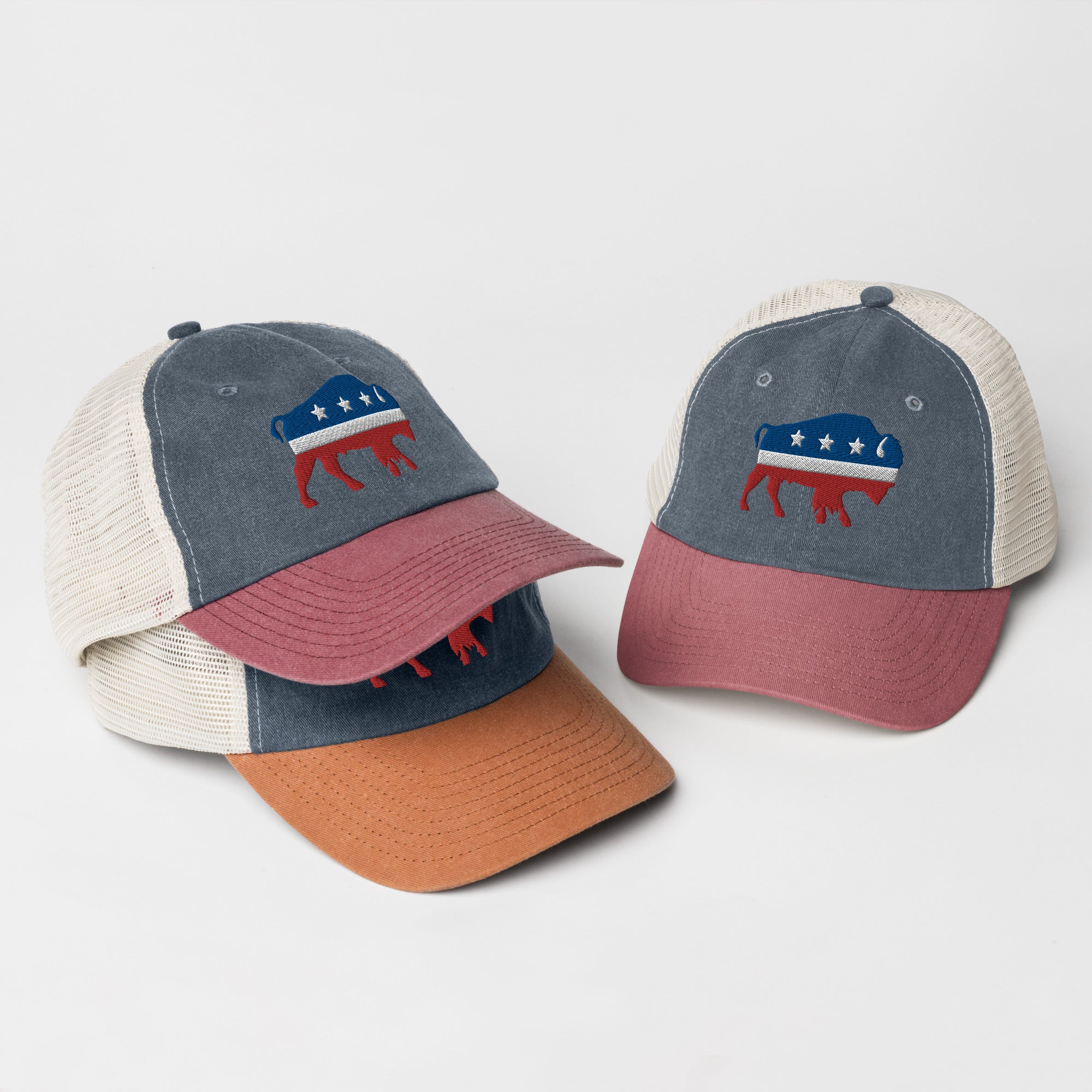 Bison Pigment-Dyed Trucker Hat