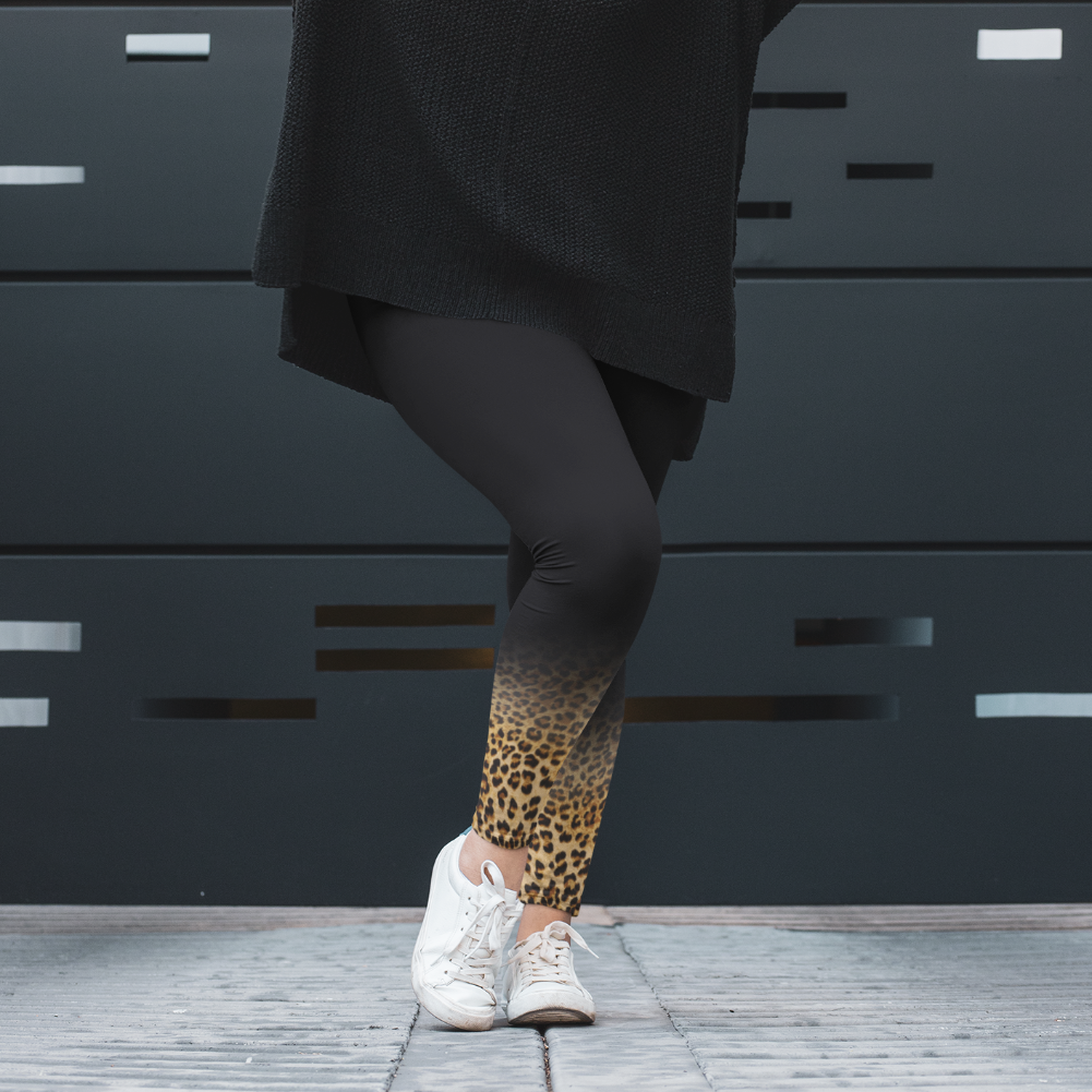 Shadow Leopard  Plus Size Leggings