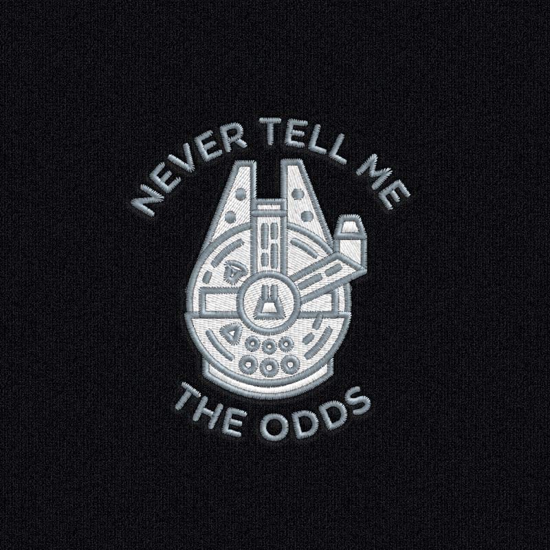Never Tell Me The Odds Embroidered Polo Shirt