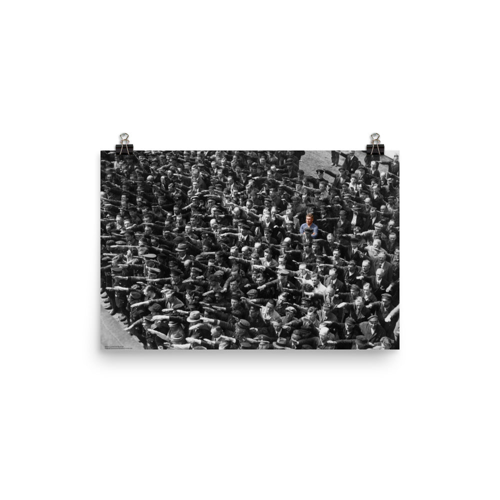 Colorized August Landmesser Photo Luster Prints