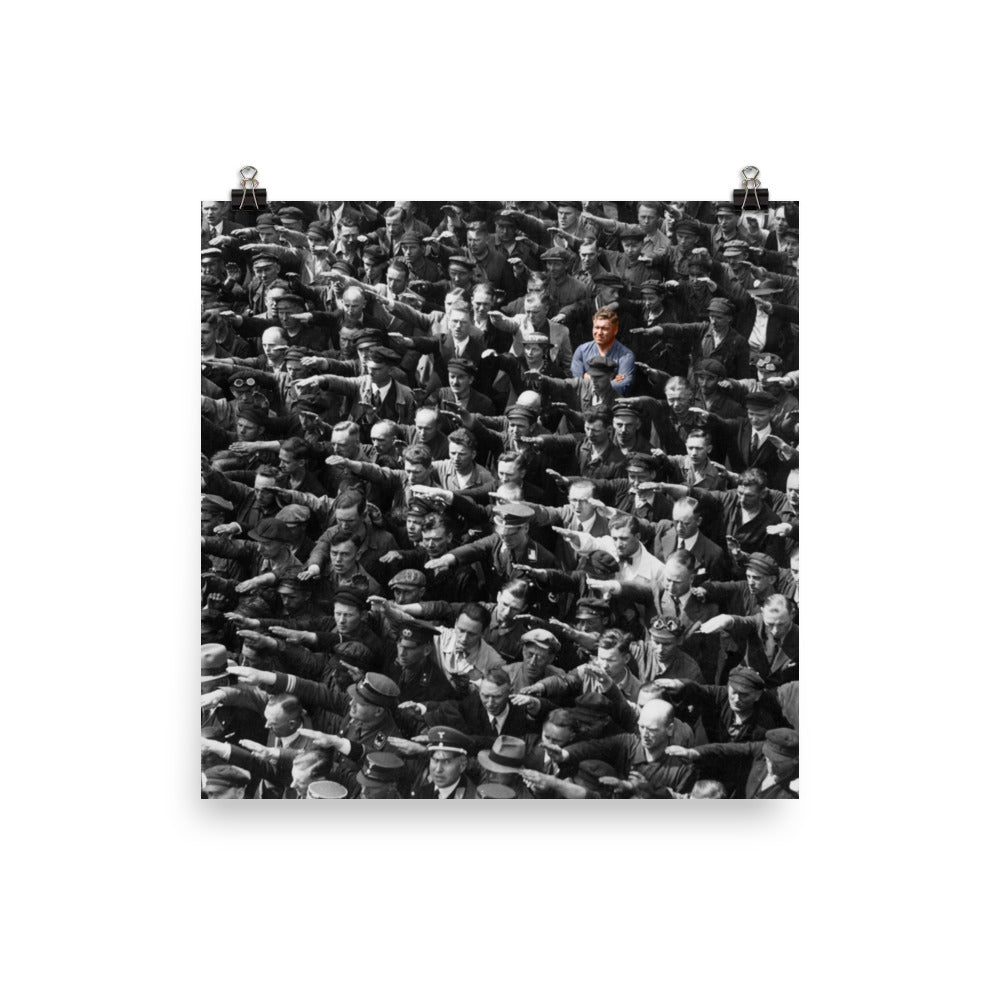 Colorized August Landmesser Photo Luster Prints