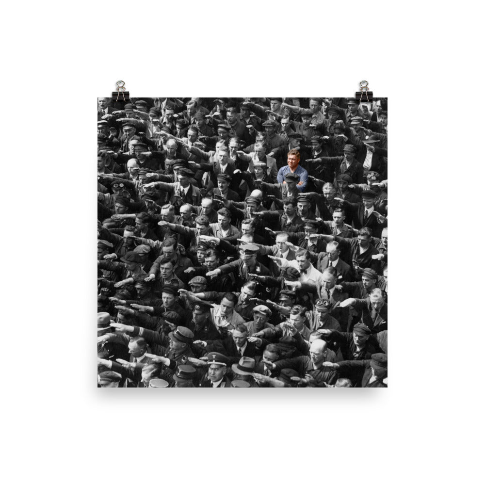 Colorized August Landmesser Photo Luster Prints