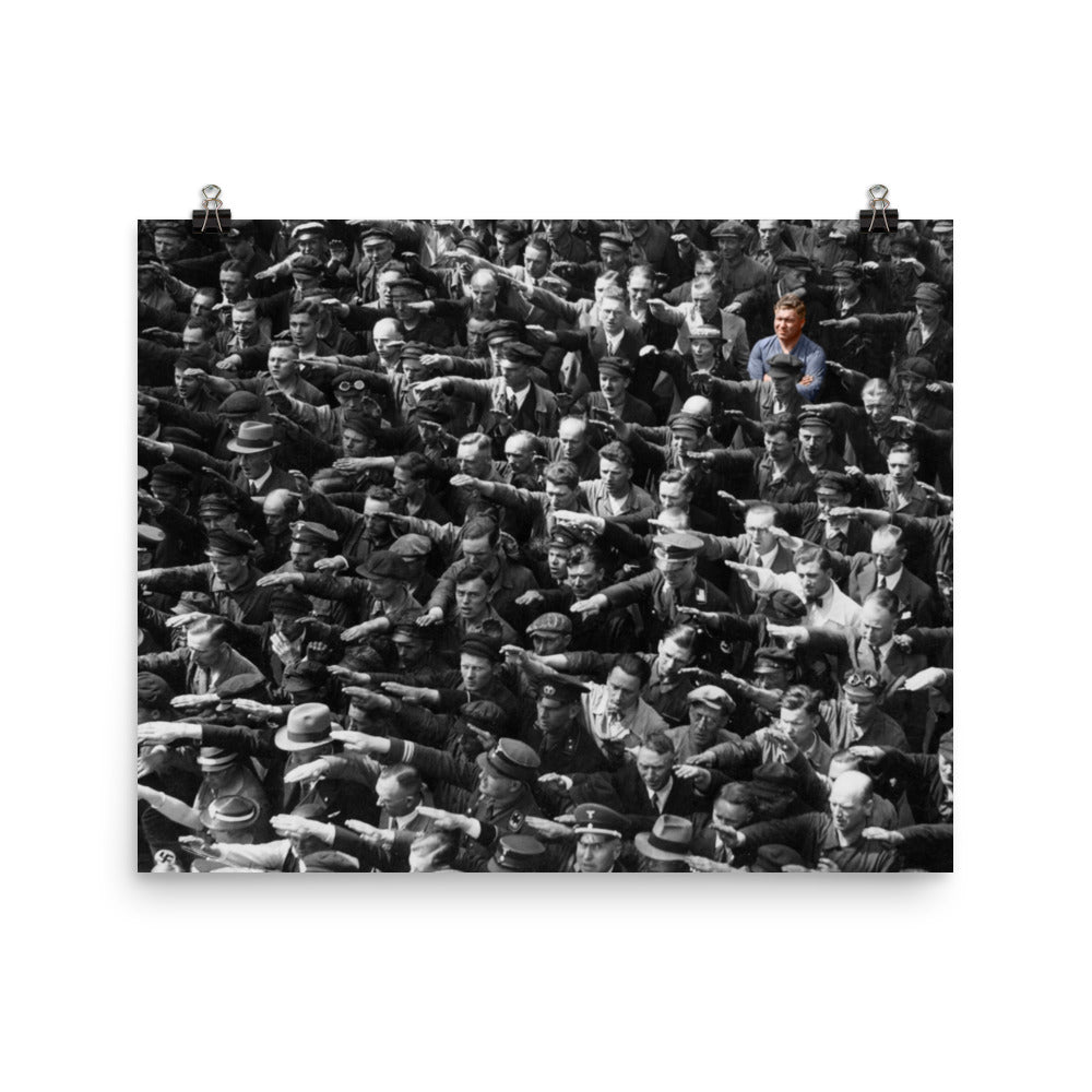 Colorized August Landmesser Photo Luster Prints