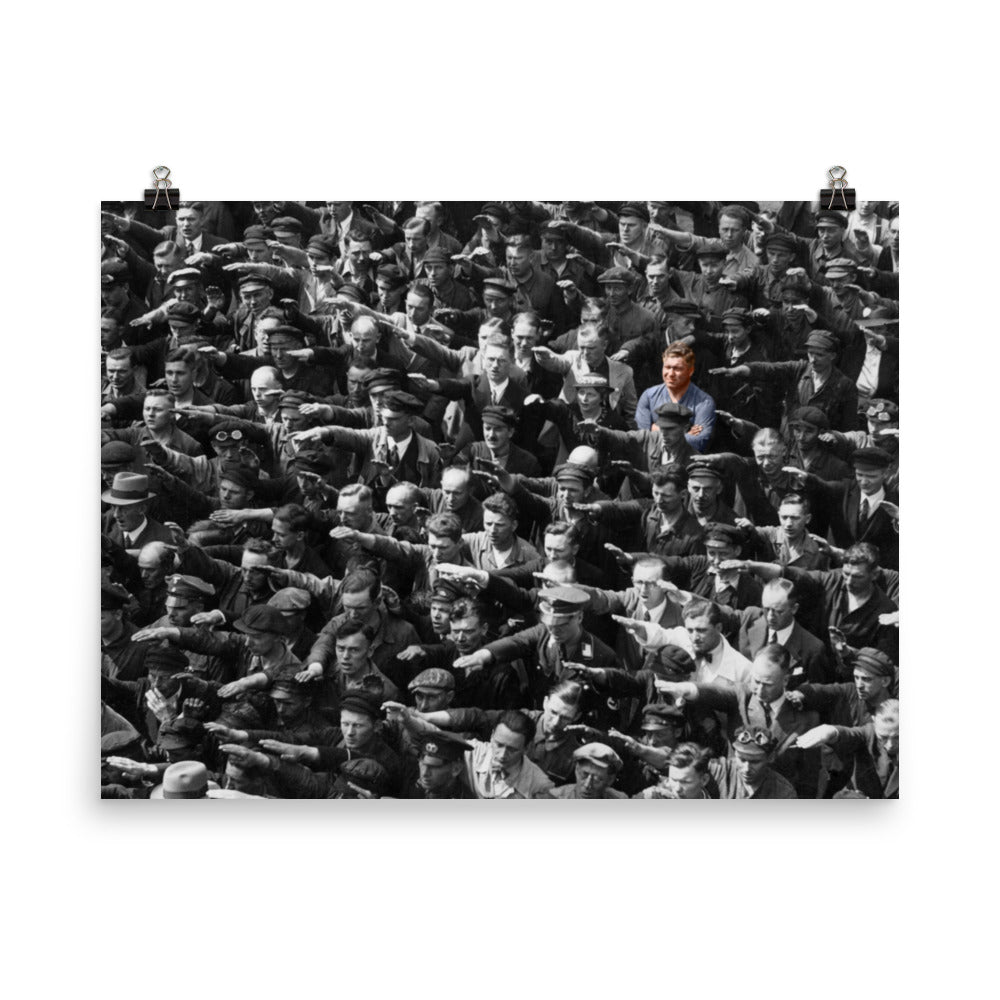Colorized August Landmesser Photo Luster Prints