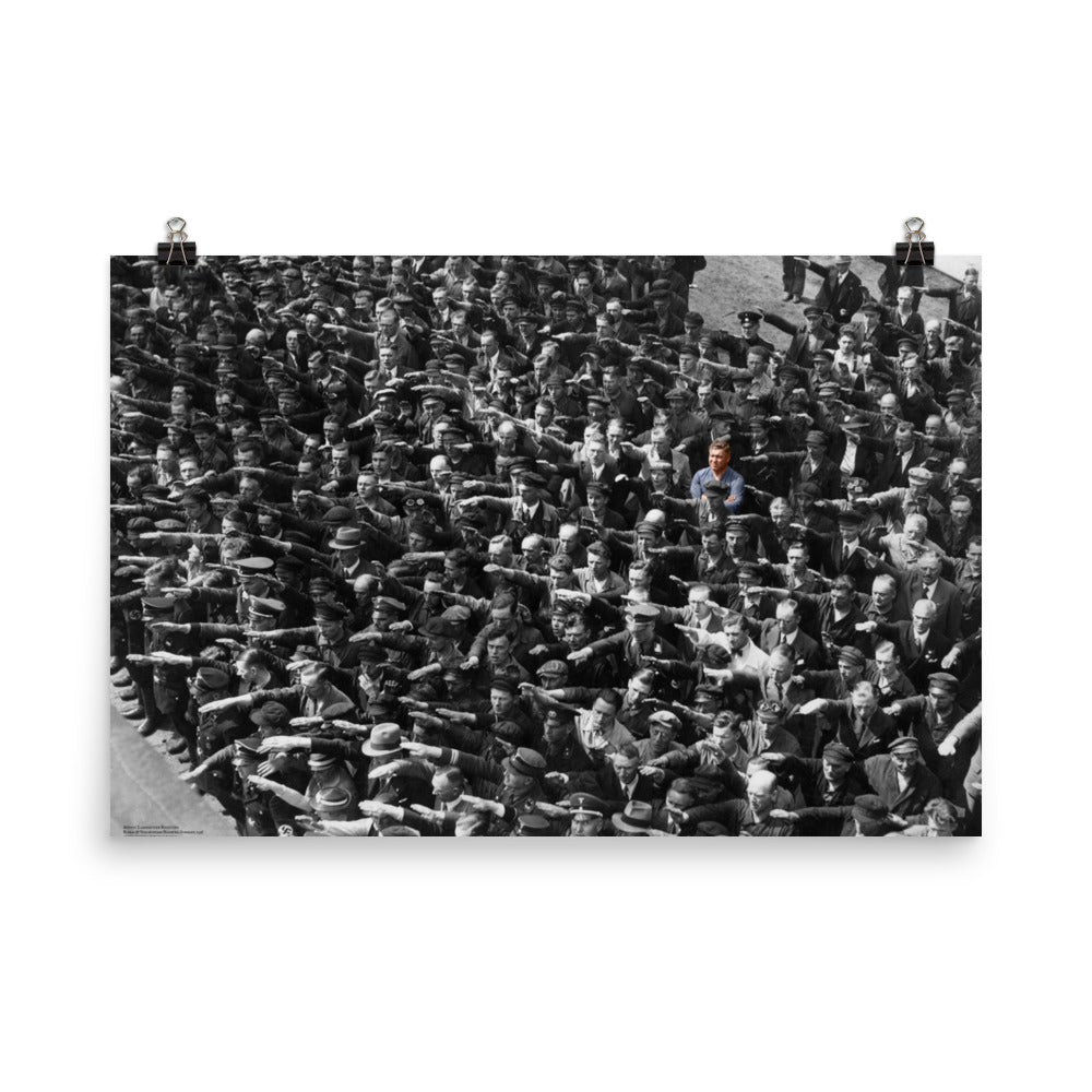Colorized August Landmesser Photo Luster Prints