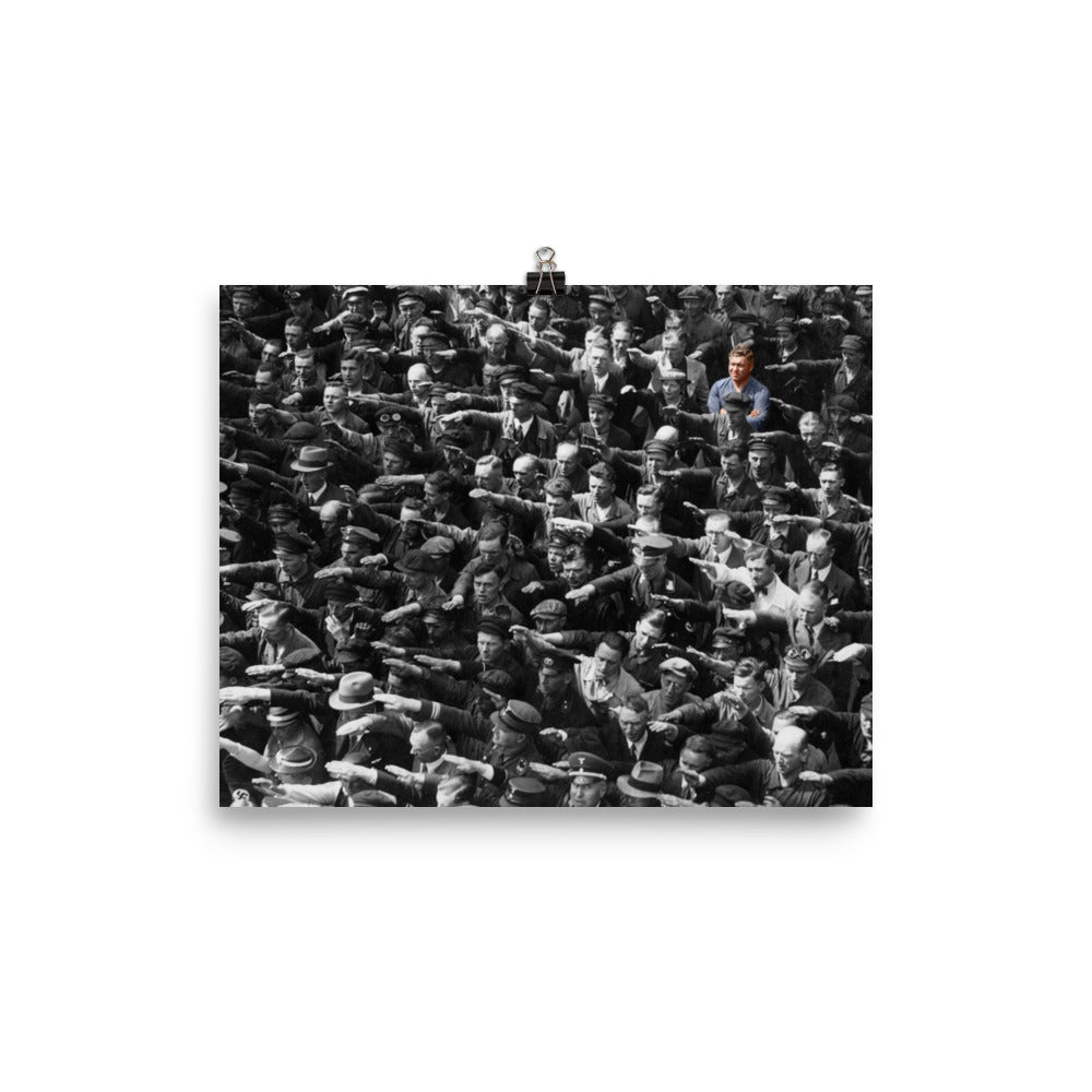 Colorized August Landmesser Photo Luster Prints