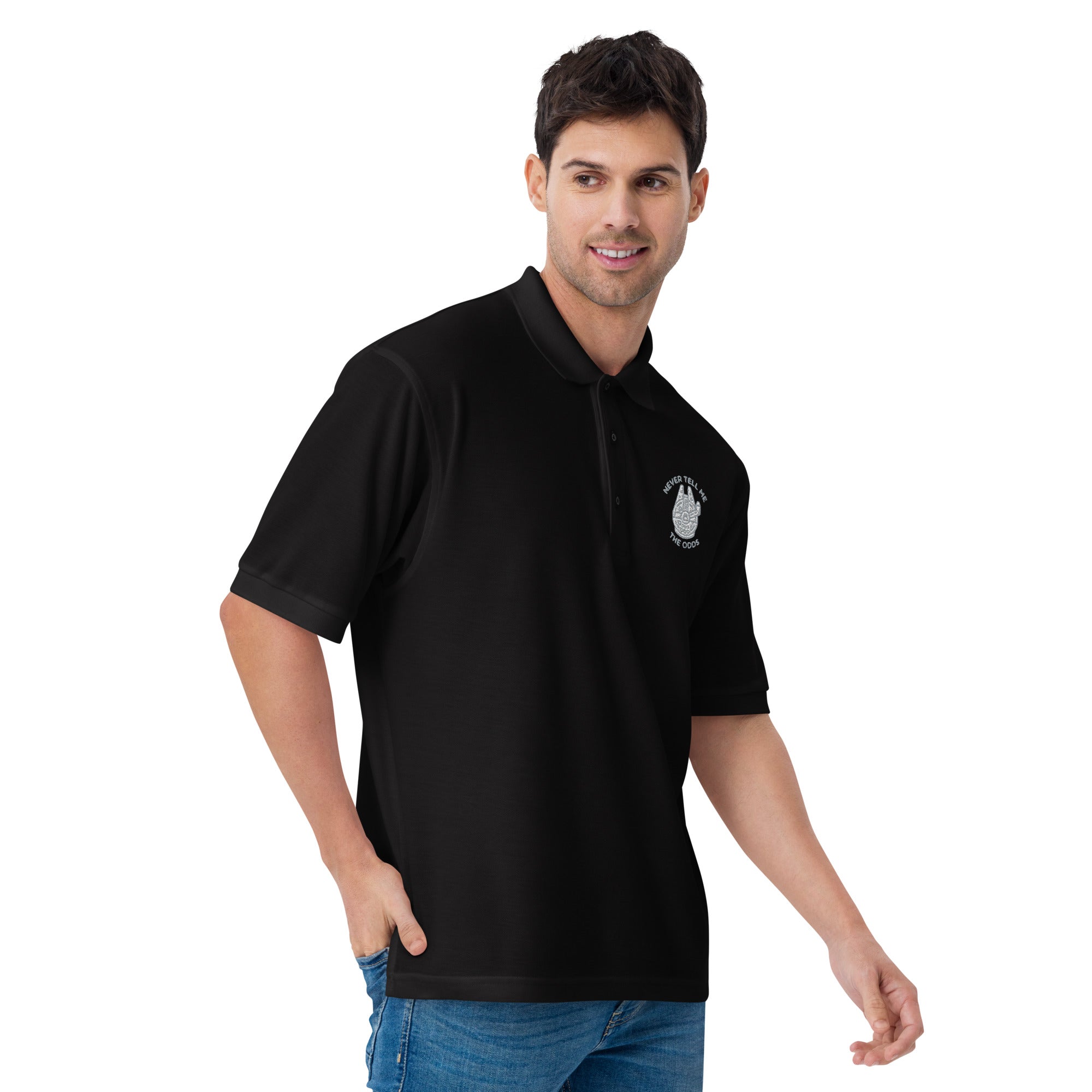 Never Tell Me The Odds Embroidered Polo Shirt