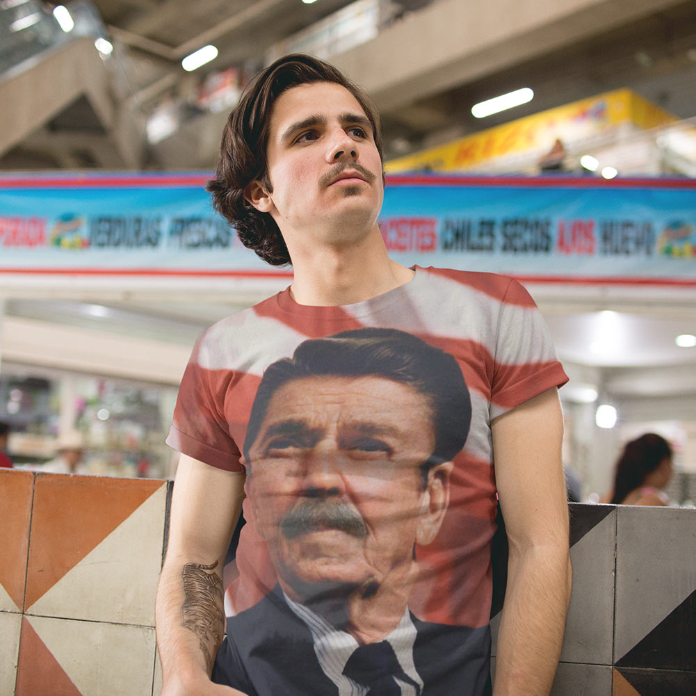 Muchashe Ronald Reagan Mega Men&#39;s T-shirt