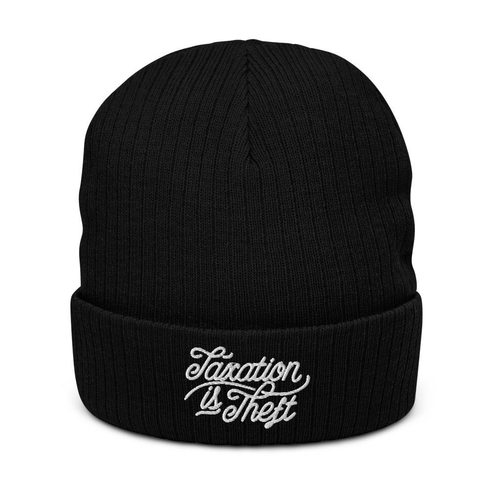 Taxation is Theft Recycled Cuffed Beanie