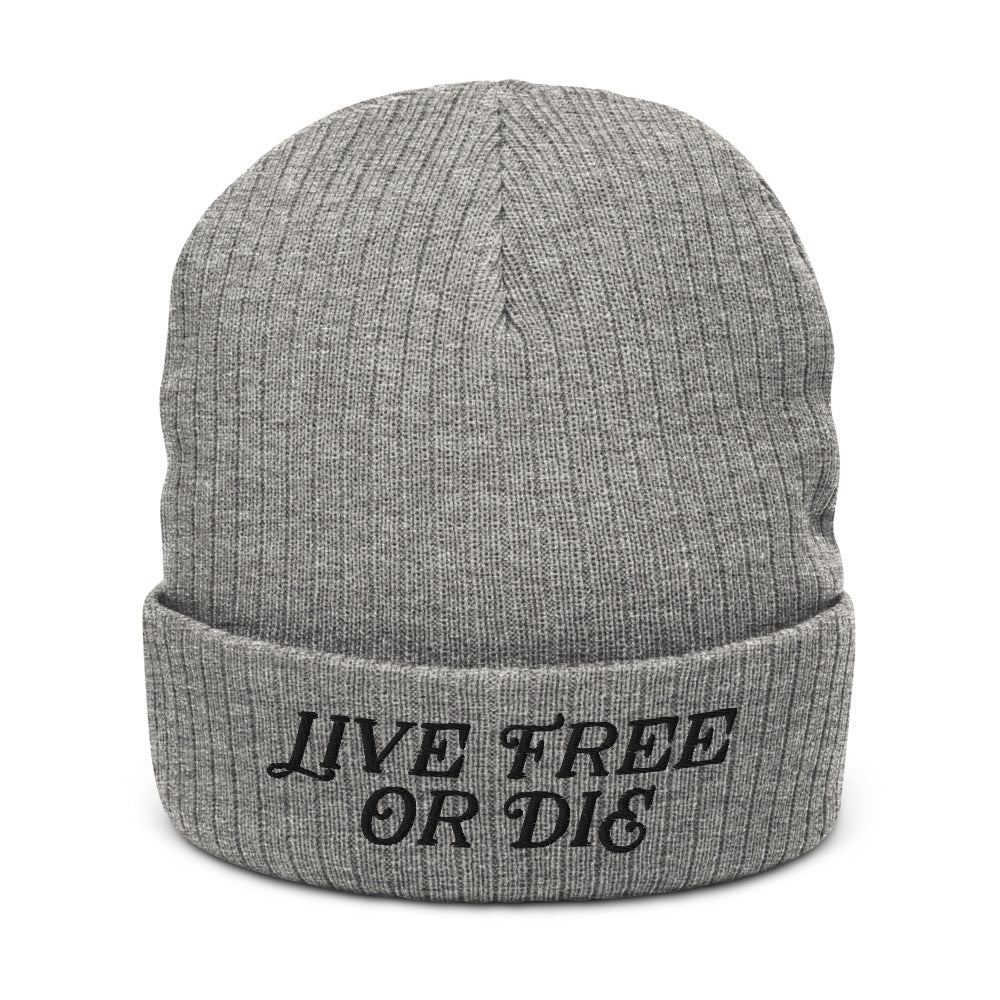 Live Free or Die Recycled cuffed beanie