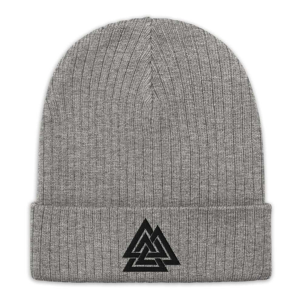 Valknut Embroidered Recycled Cuffed Beanie
