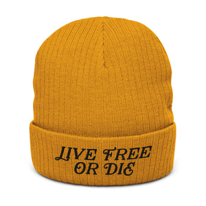 Live Free or Die Recycled cuffed beanie