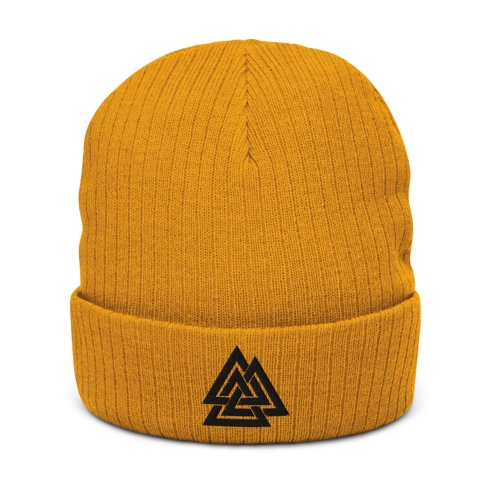 Valknut Embroidered Recycled Cuffed Beanie