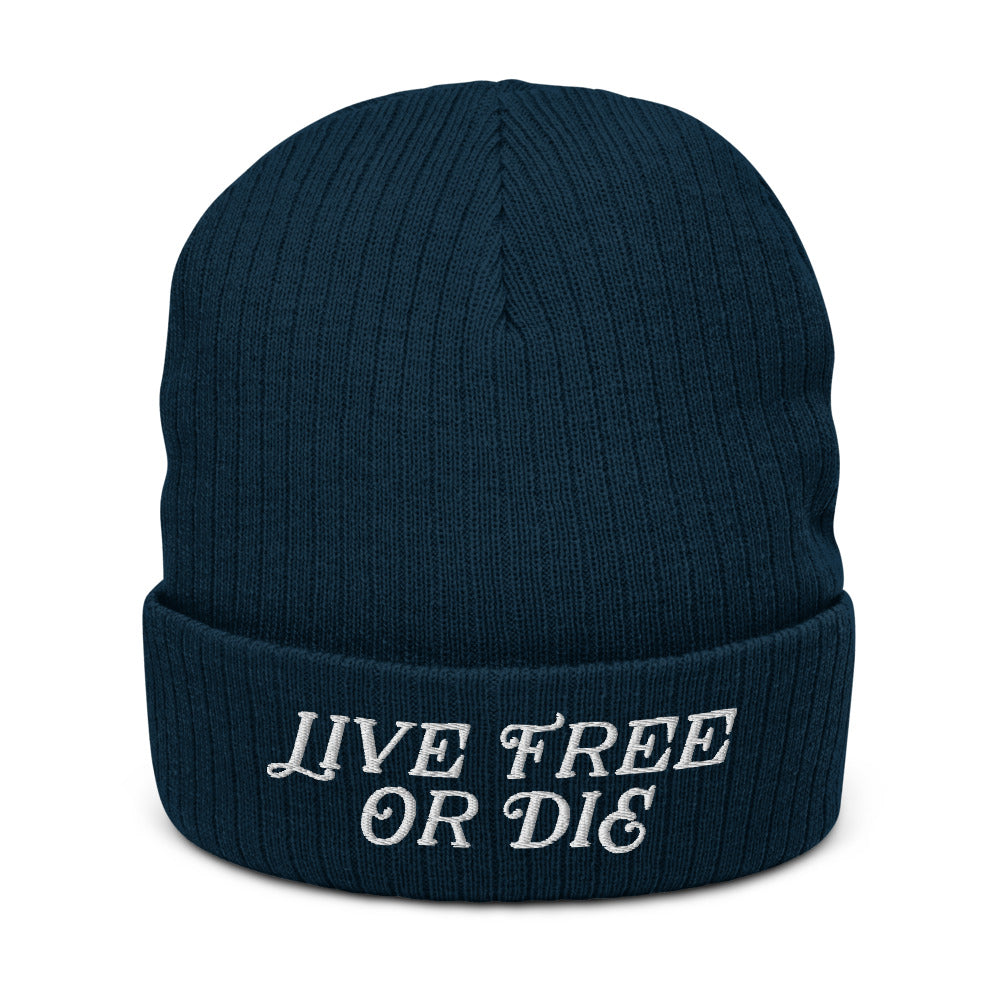Live Free or Die Recycled cuffed beanie