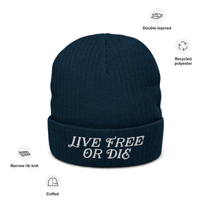 Live Free or Die Recycled cuffed beanie