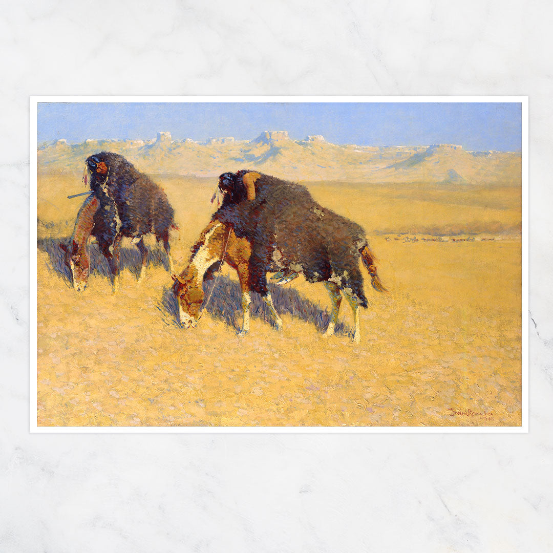 Indians Simulating Buffalo Frederic Remington Print