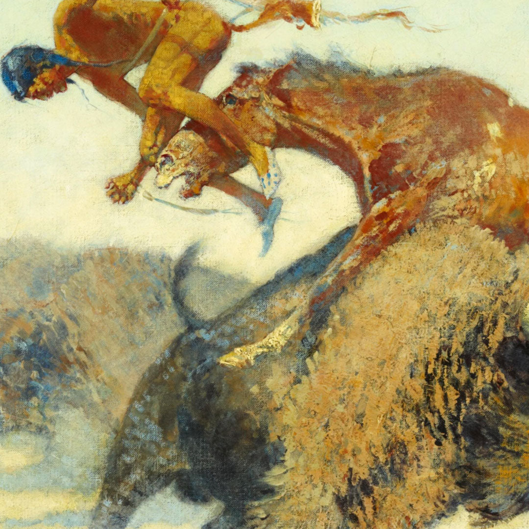Frederic Remington Buffalo Hunt Print