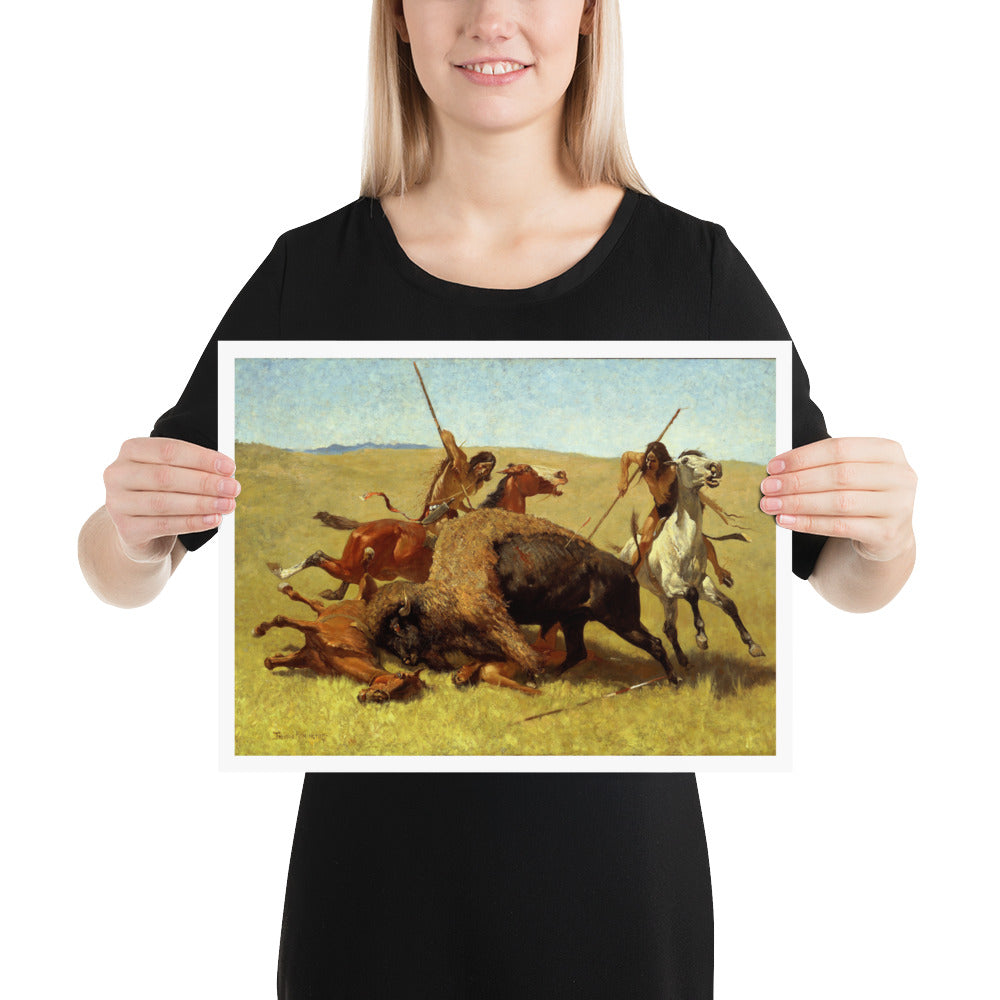 The Buffalo Hunt Fredric Remington Art Print