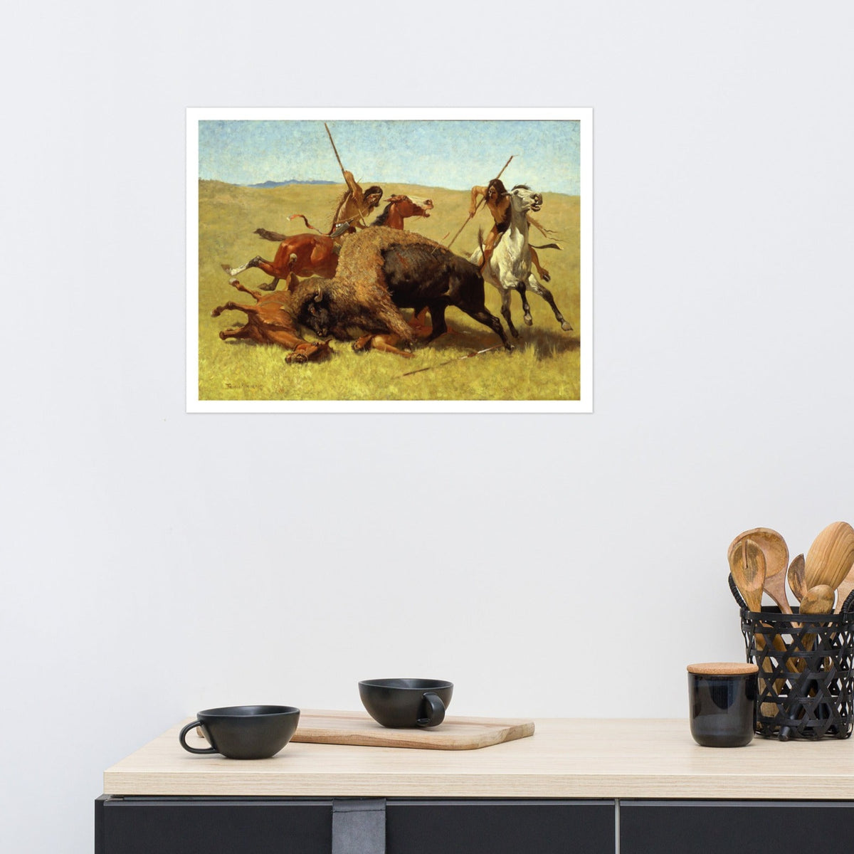 The Buffalo Hunt Fredric Remington Art Print