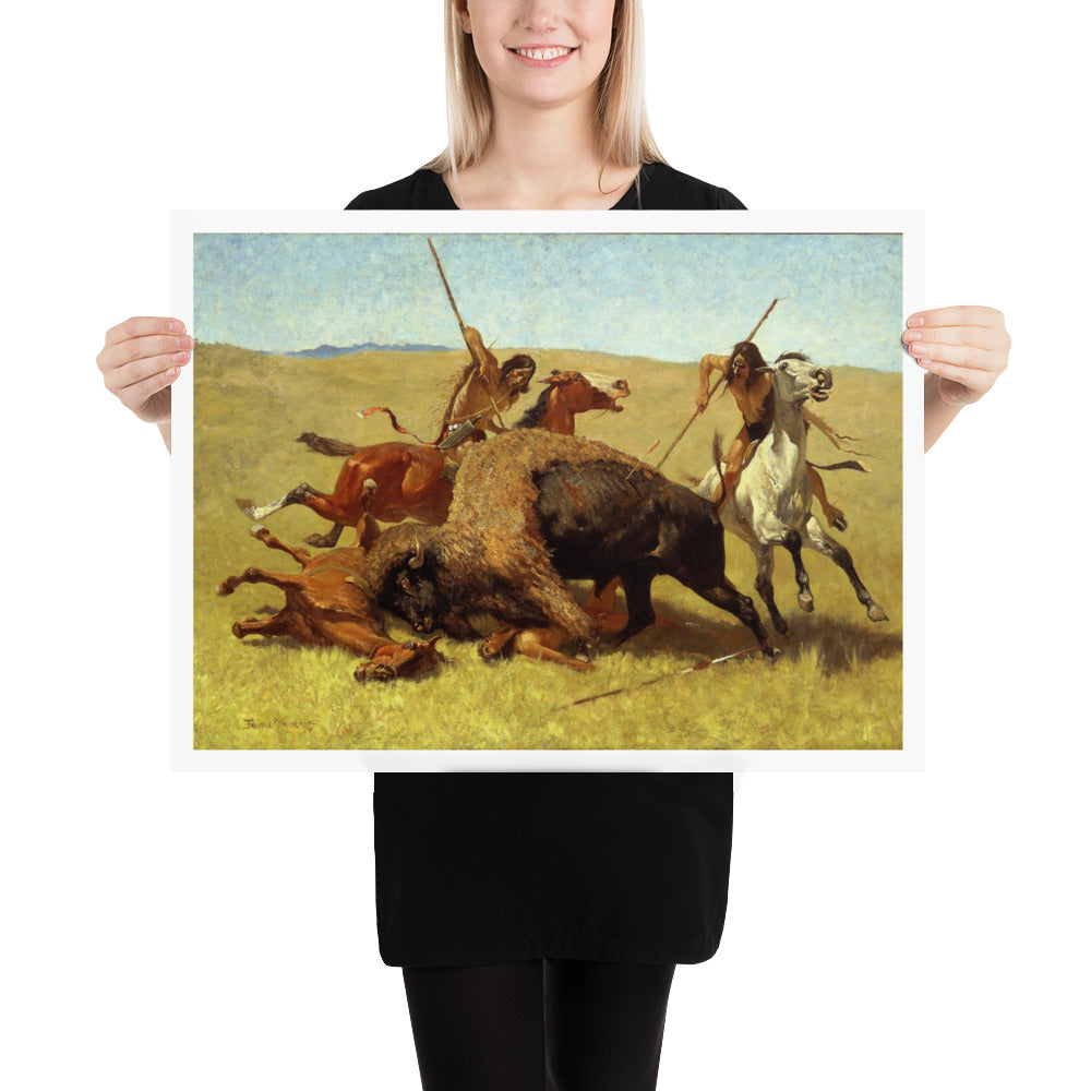 The Buffalo Hunt Fredric Remington Art Print