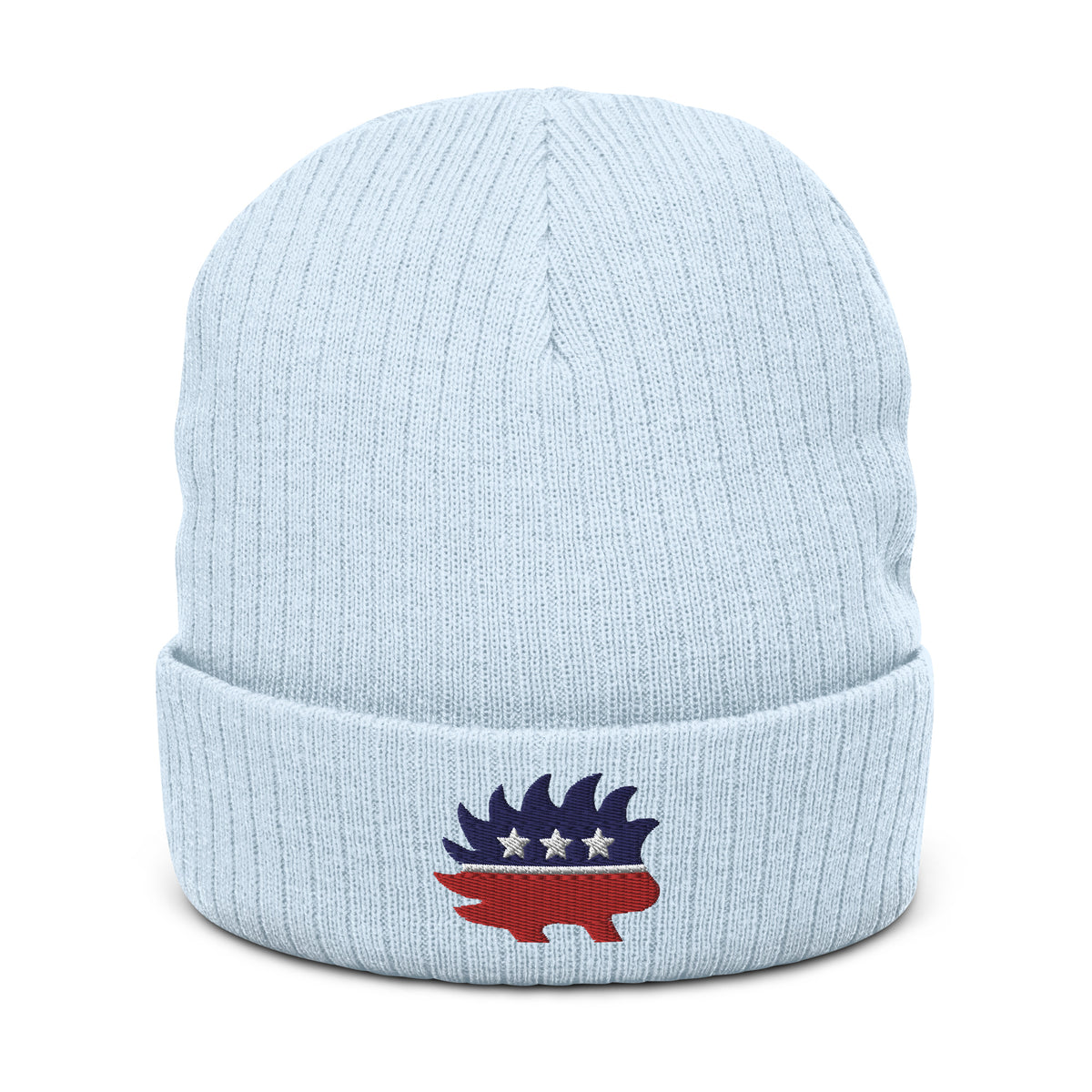 Porcupine Logo Ribbed Knit Beanie