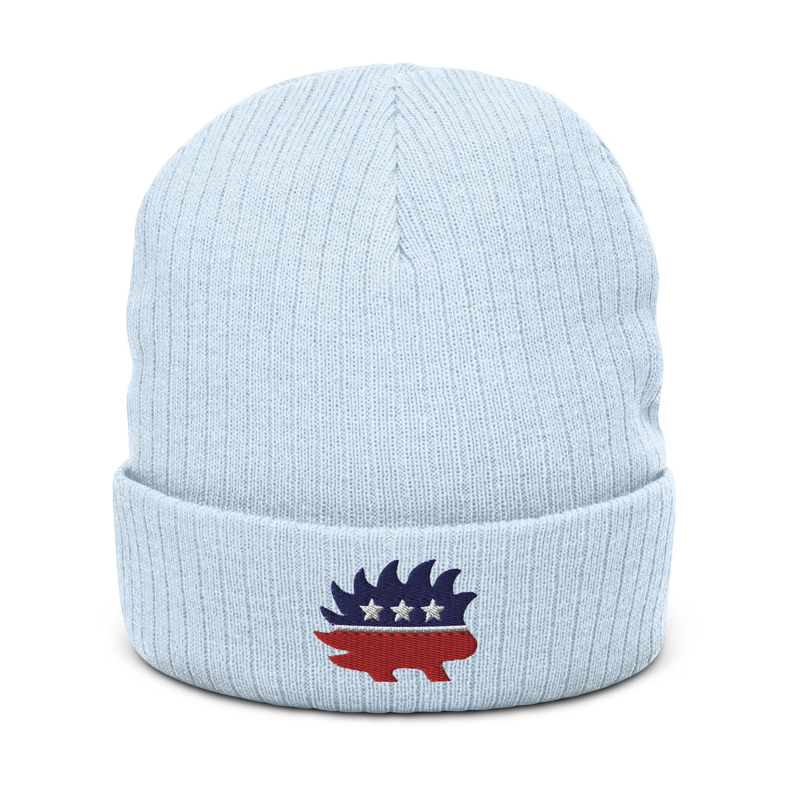 Porcupine Logo Ribbed Knit Beanie