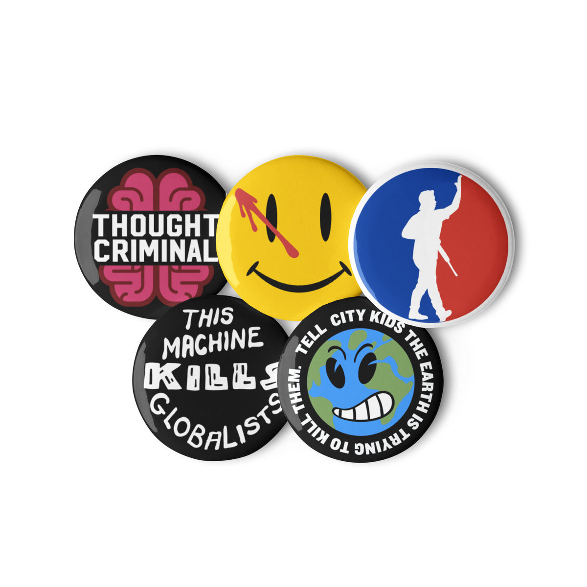 Freedom Fighter Pinback Button Set 1