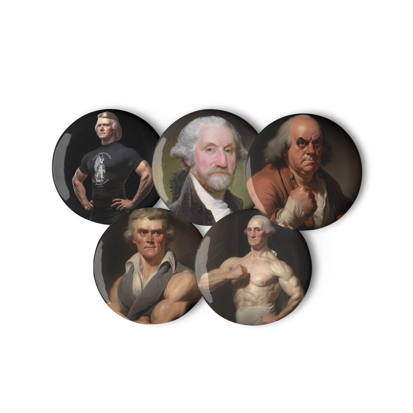 Founding Bros Pinback Button Set