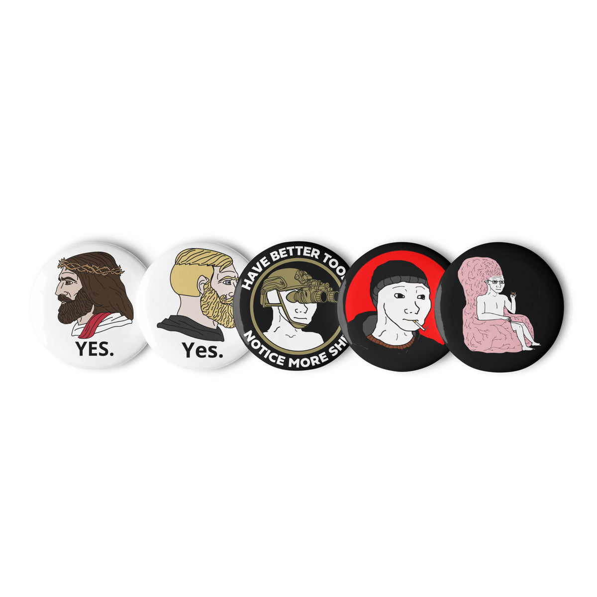 Wojak Pinback Button Set 1