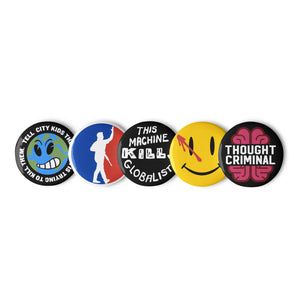 Freedom Fighter Pinback Button Set 1
