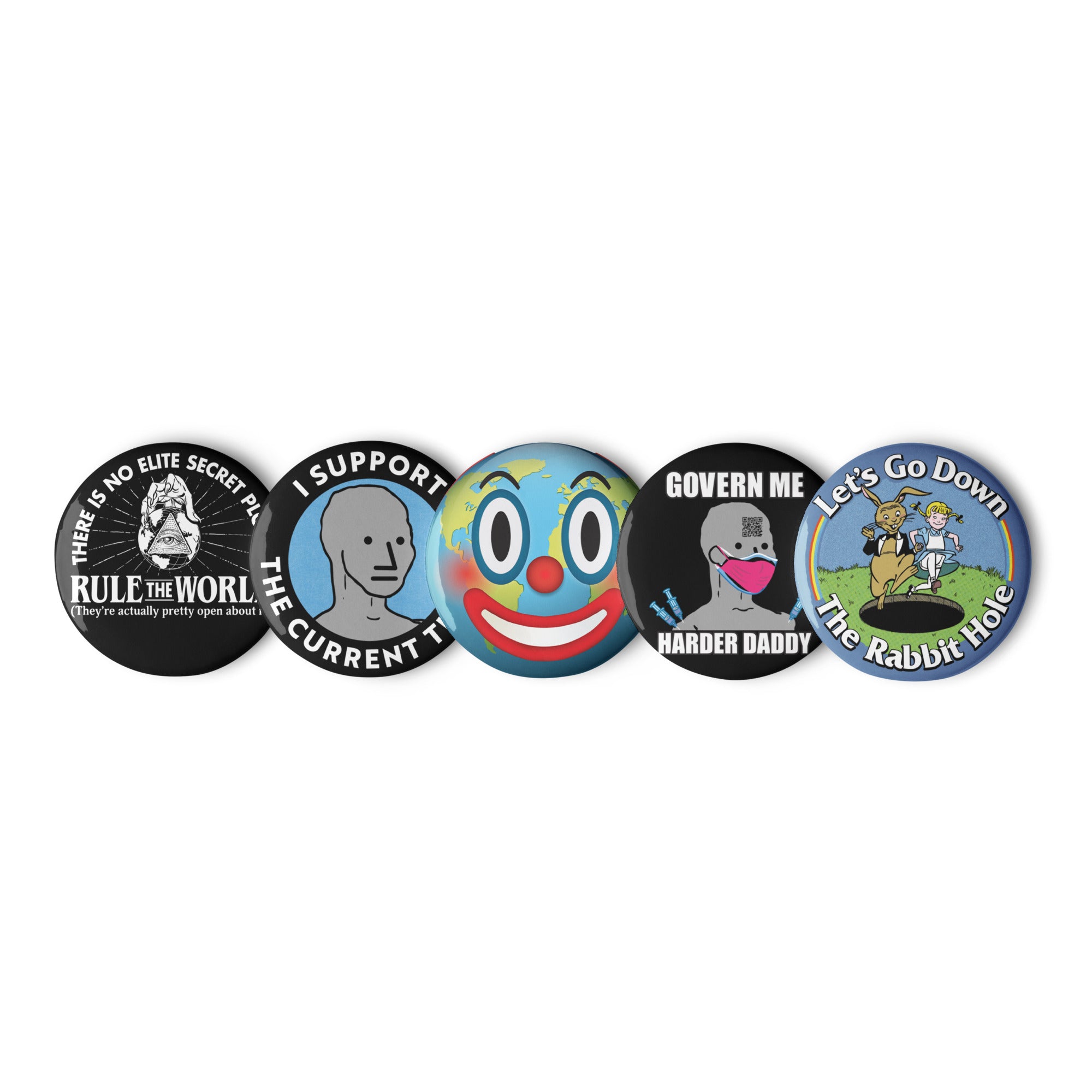 Freedom Fighter Pinback Button Set 3