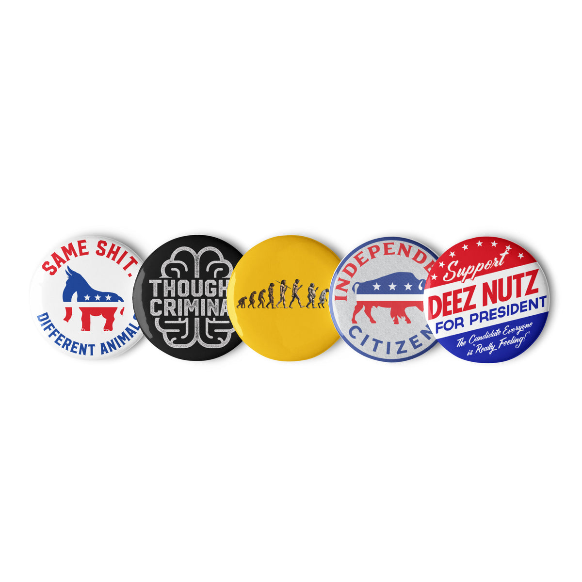 Independent Minds Pinback Button Set 1