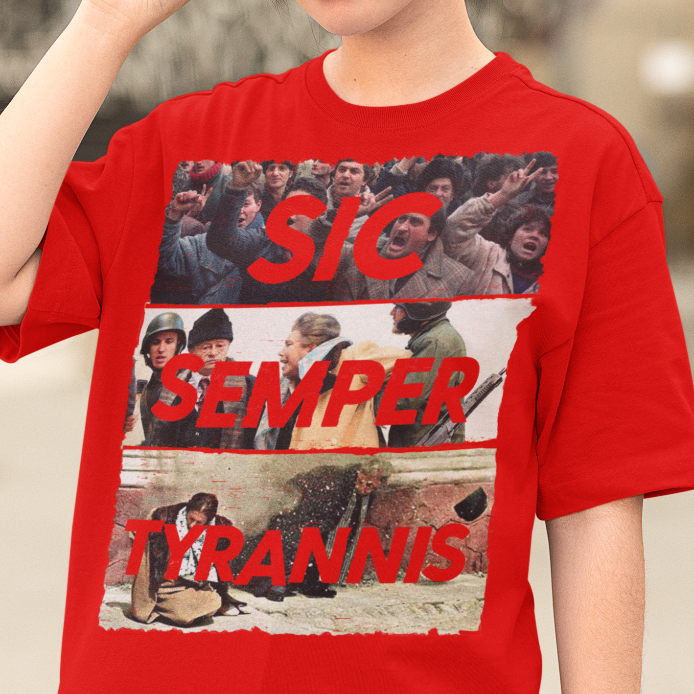Sic Semper Tyrannis Ceausescu Unisex Graphic Tee