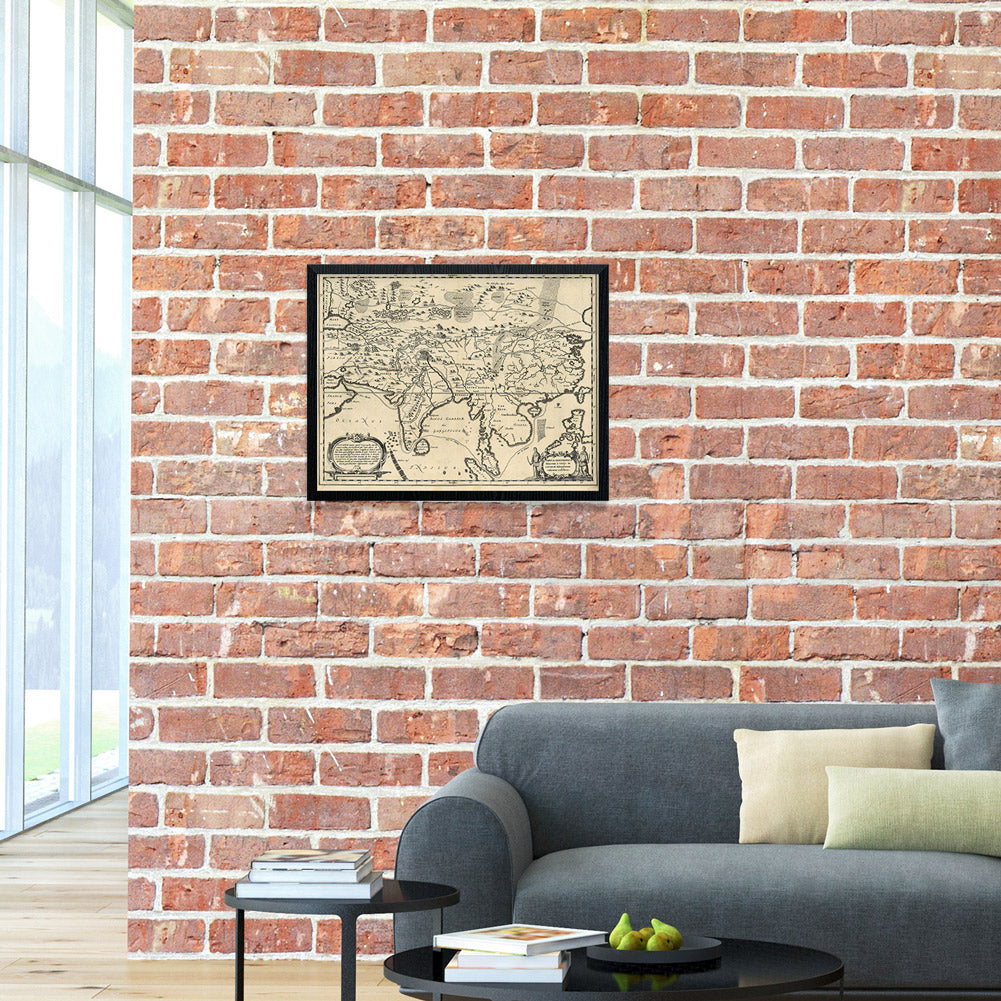 Silk Road Framed Map