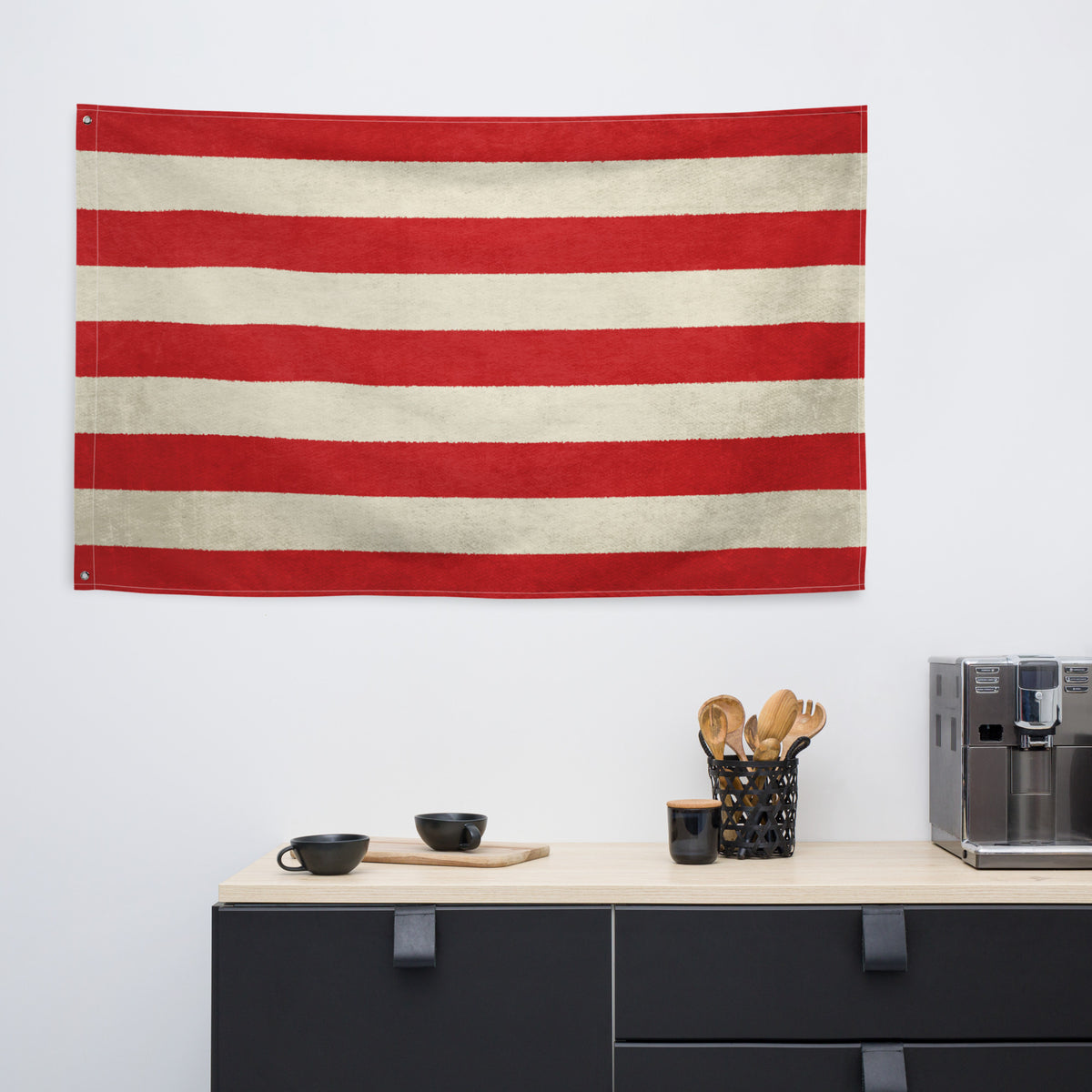 Sons of Liberty Rebel Horizontal Stripes Distressed Wall Flag