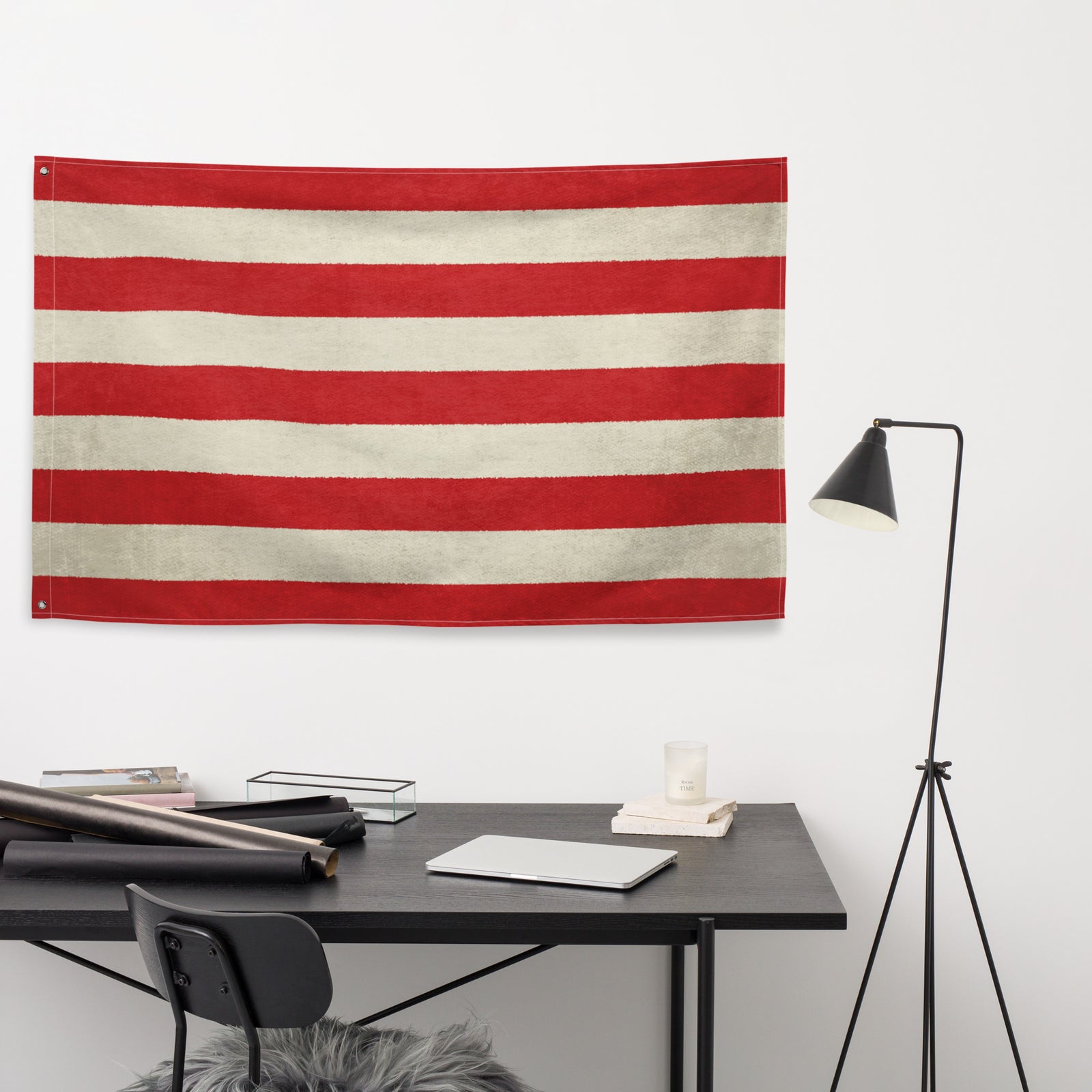 Sons of Liberty Rebel Horizontal Stripes Distressed Wall Flag