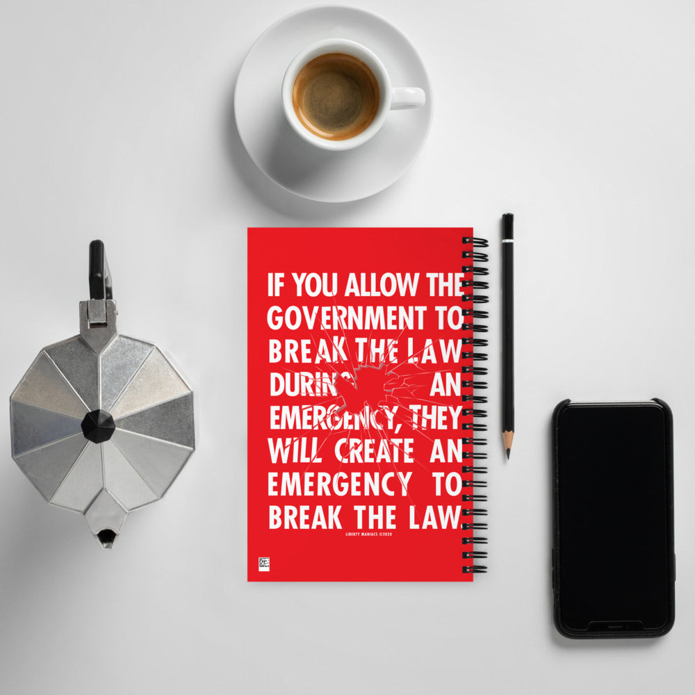 Government Emergency Spiral notebook