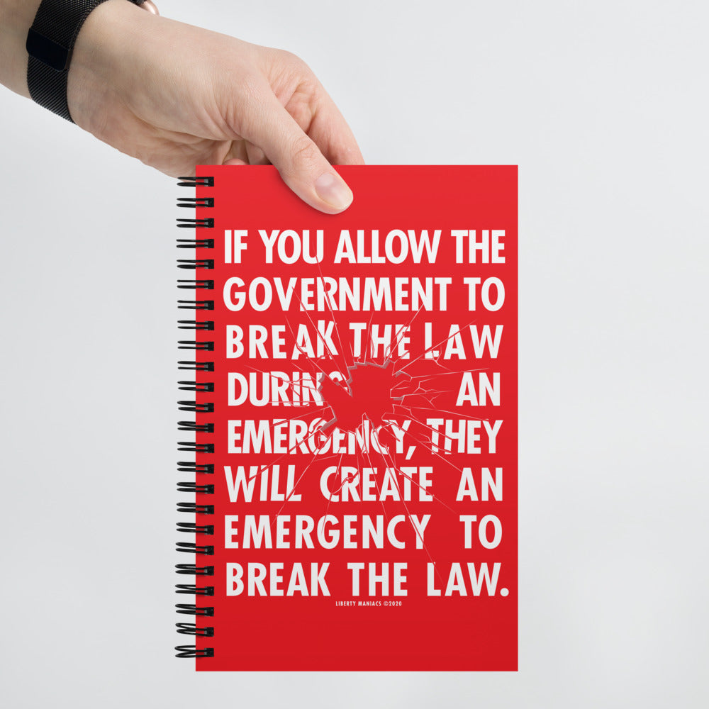 Government Emergency Spiral notebook