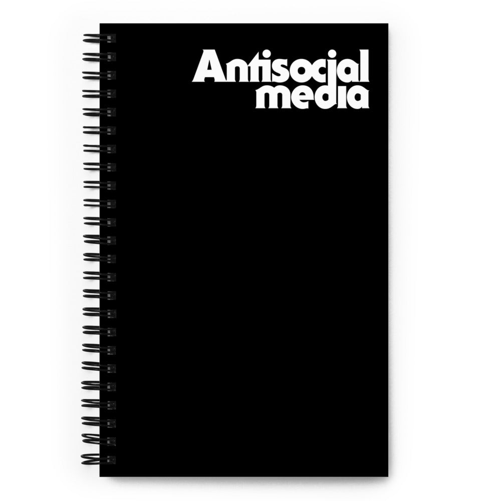 Antisocial Media Spiral notebook