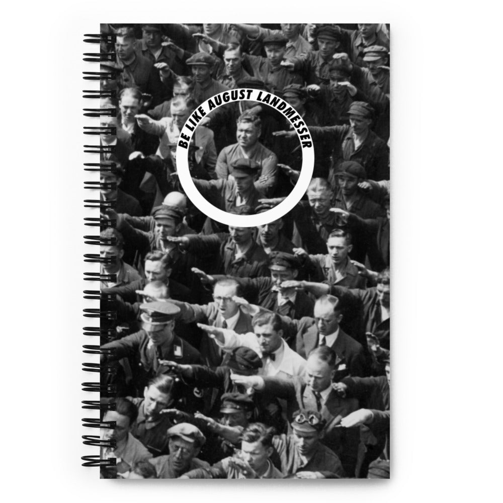 August Landmesser Spiral notebook