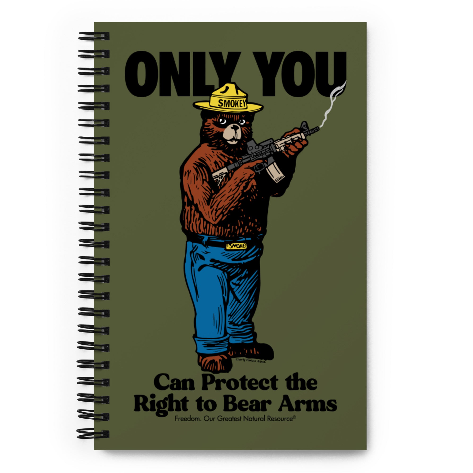 Smonkey Only You Bear Arms Spiral notebook