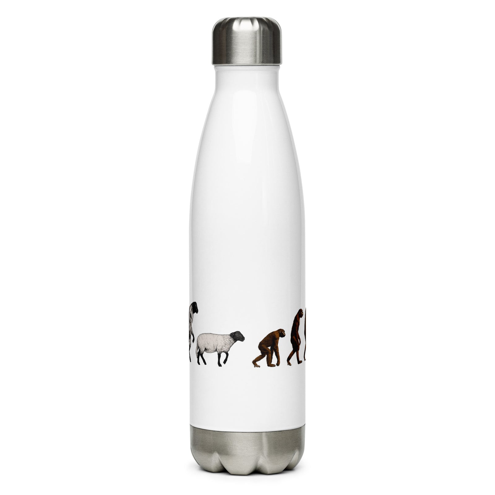 March of Devolution Sheeple Stainless Steel Water Bottle