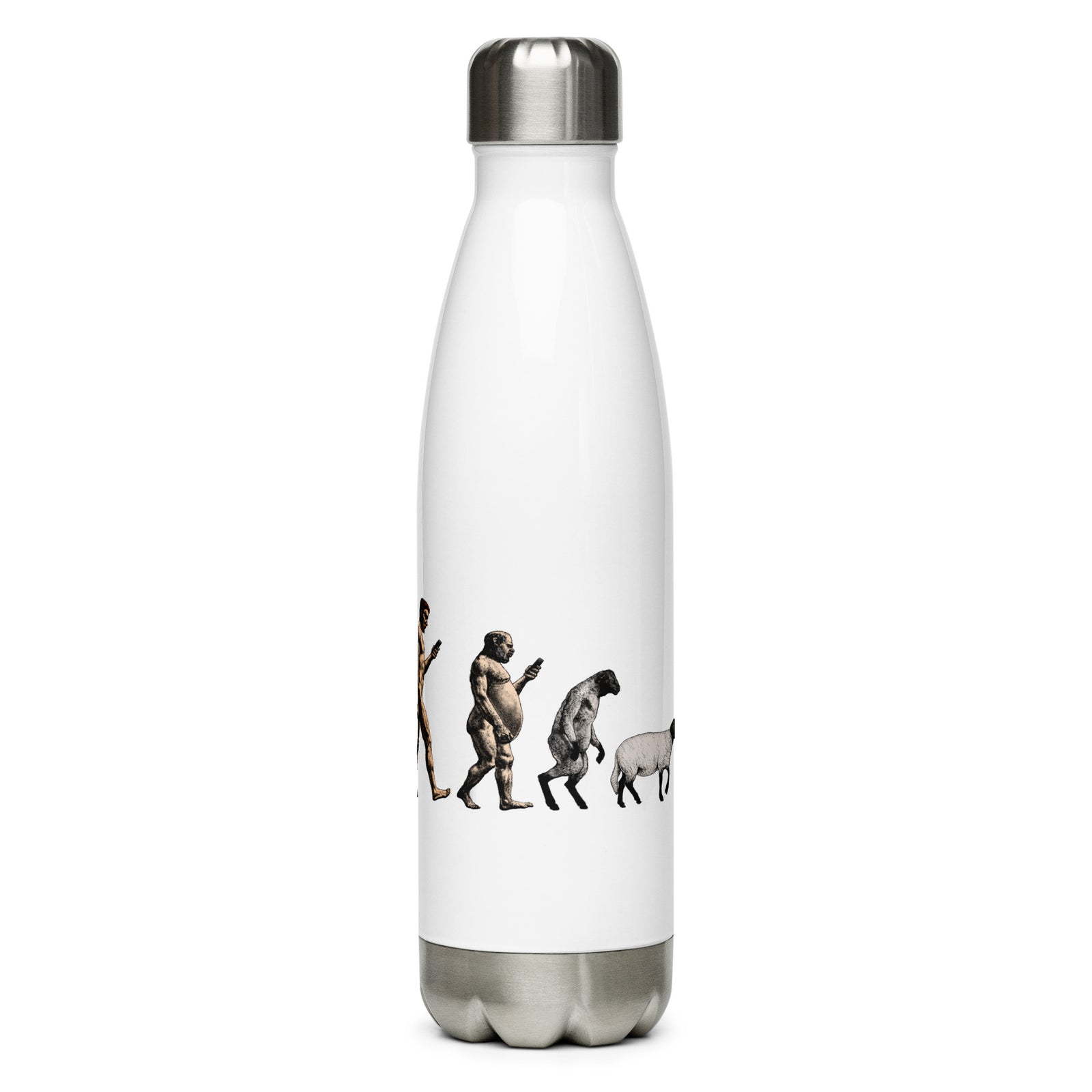March of Devolution Sheeple Stainless Steel Water Bottle