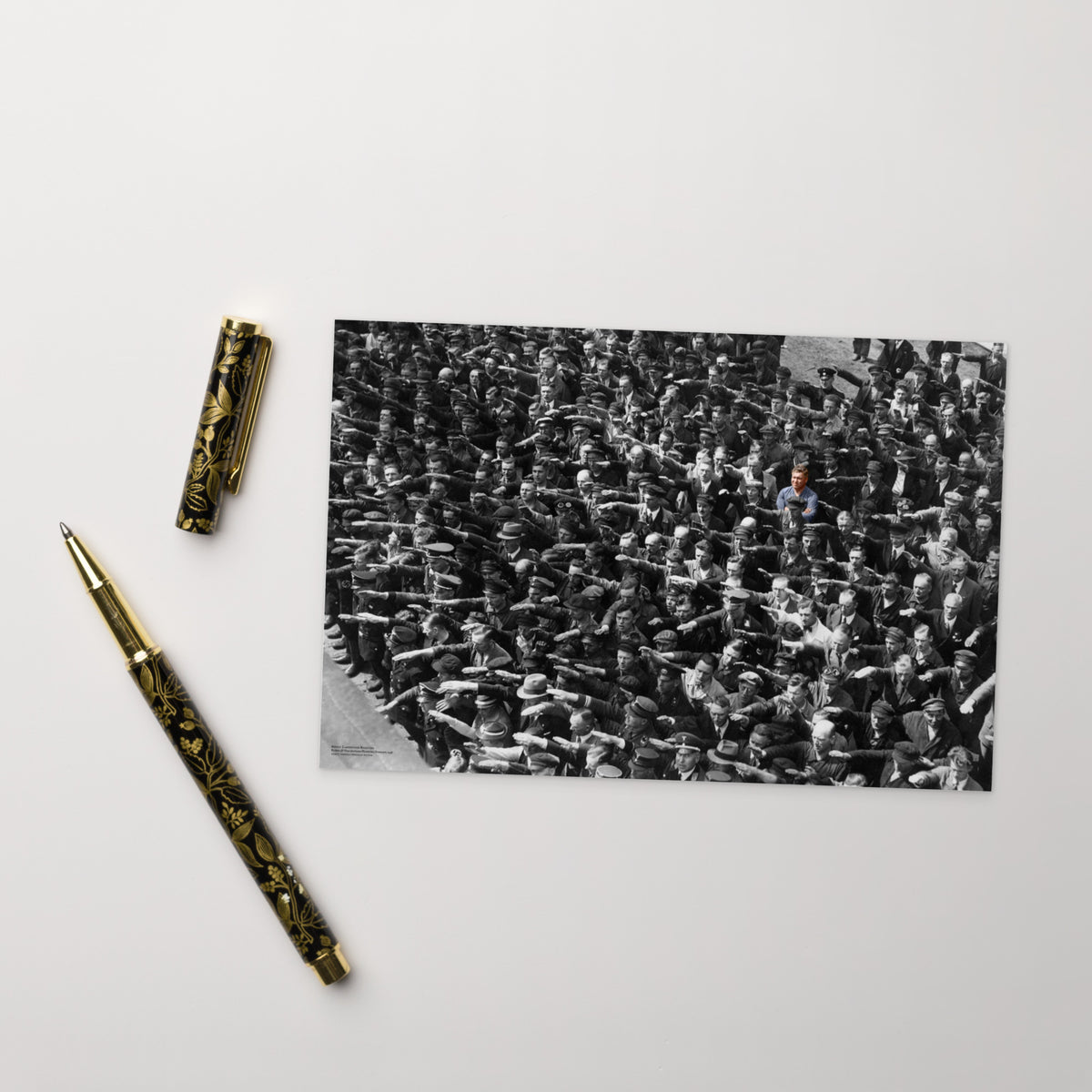 Colorized August Landmesser Postcard