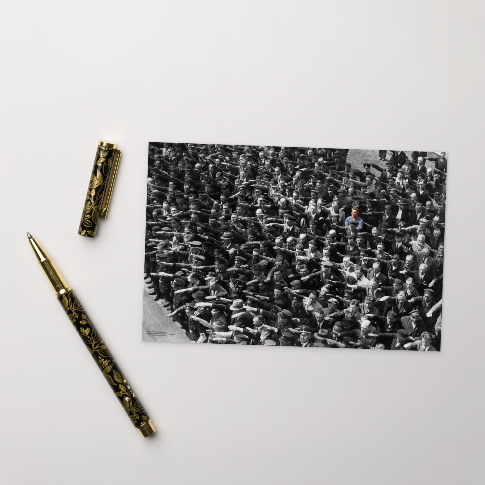 Colorized August Landmesser Postcard