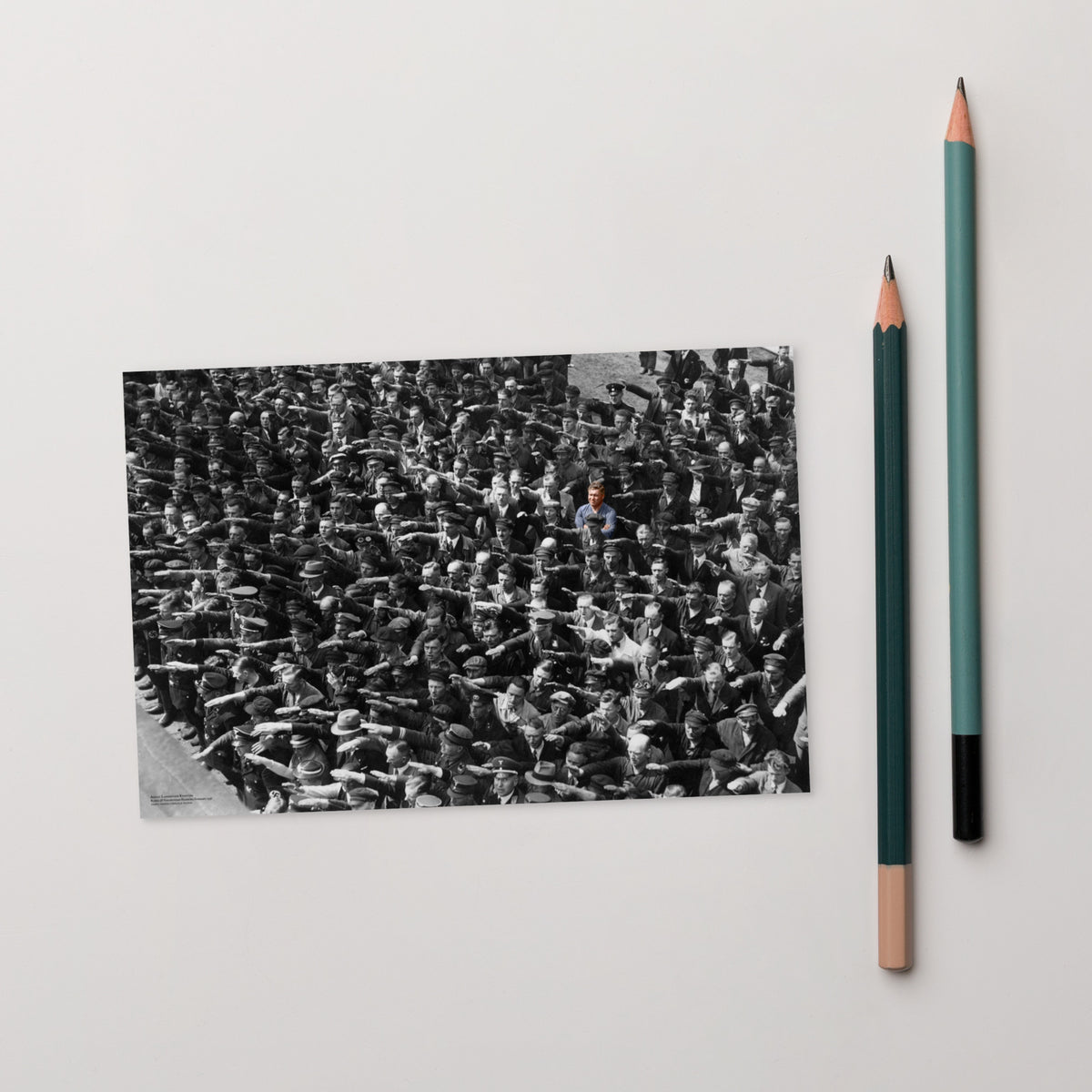 Colorized August Landmesser Postcard