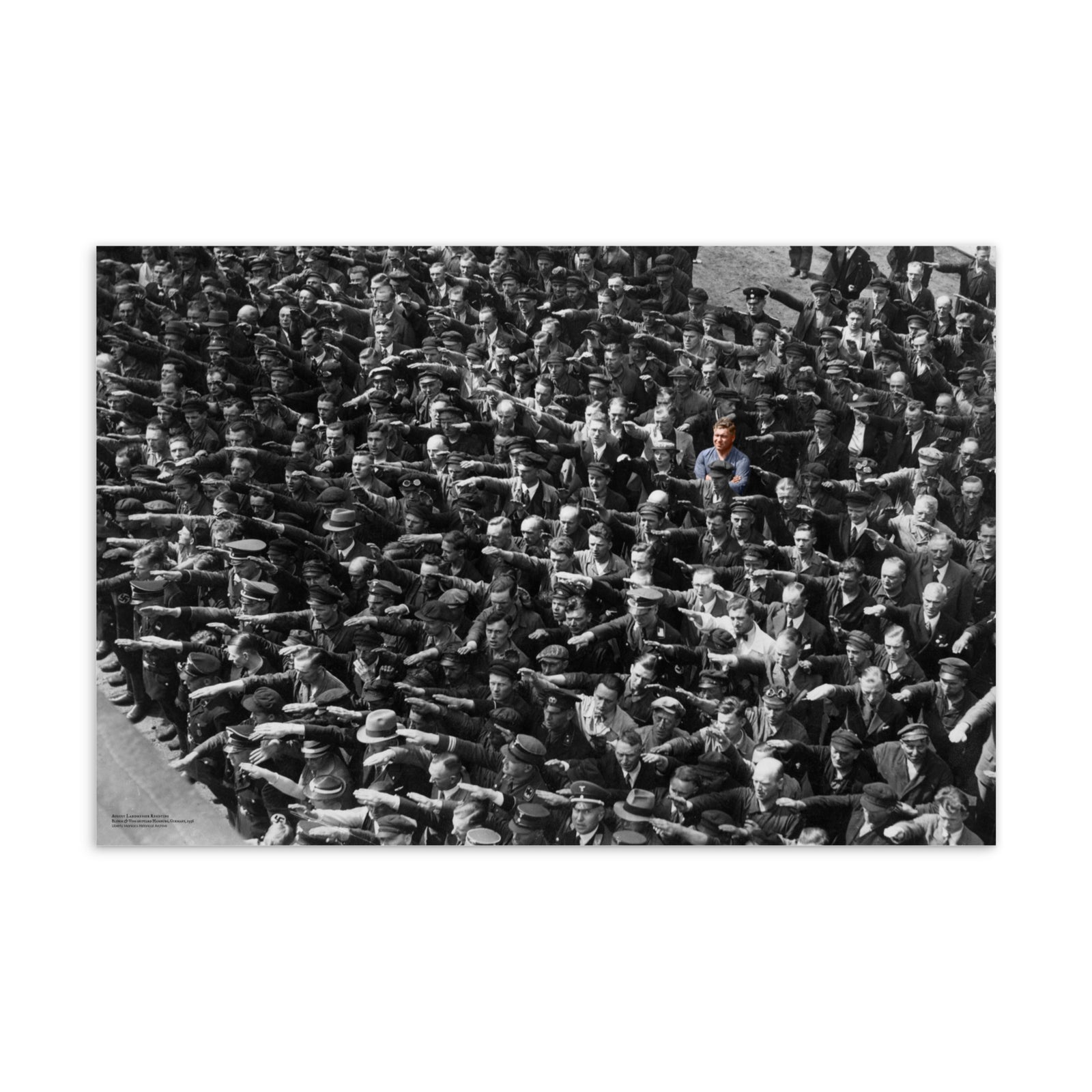 Colorized August Landmesser Postcard