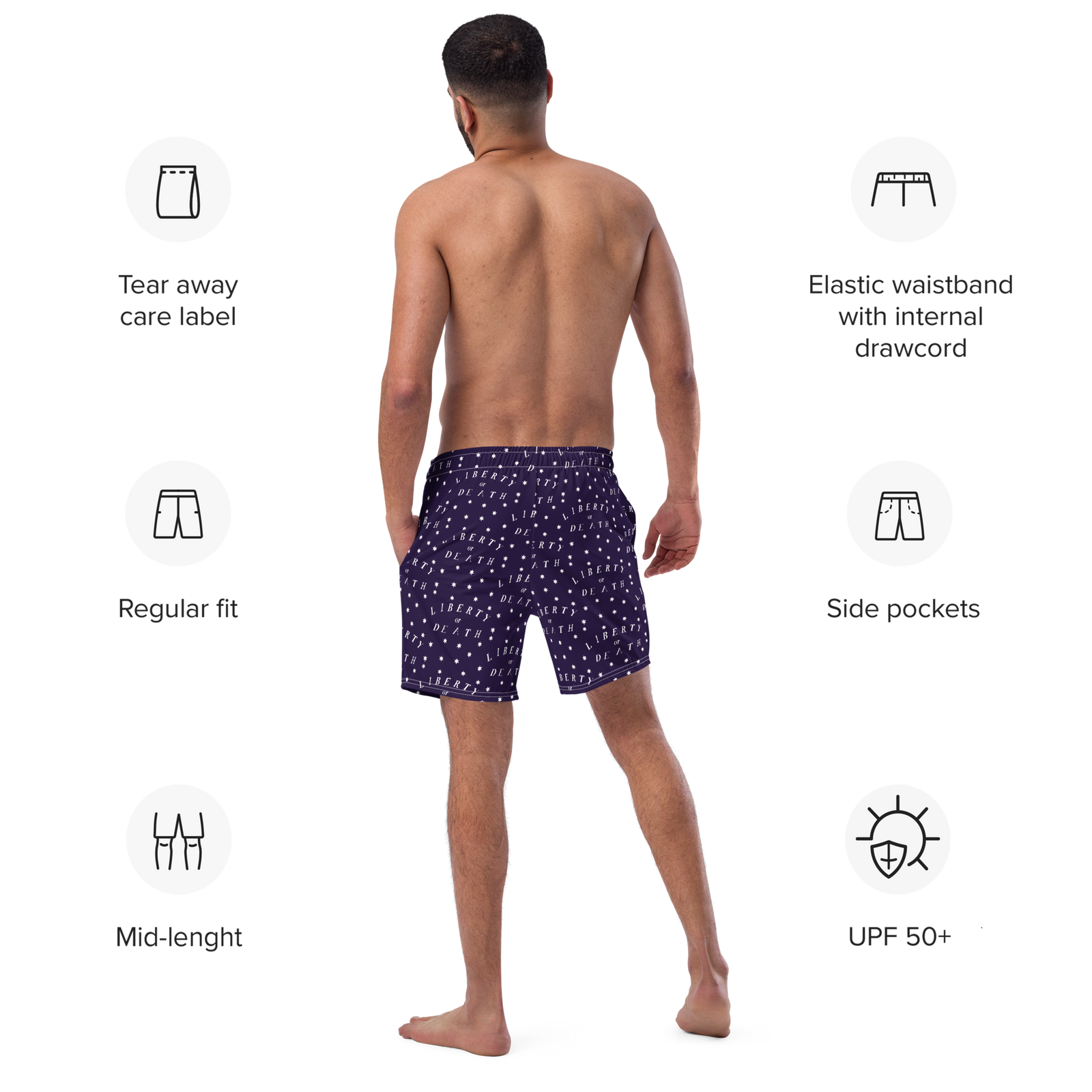 Liberty Or Death Star Spangled Men's swim trunks