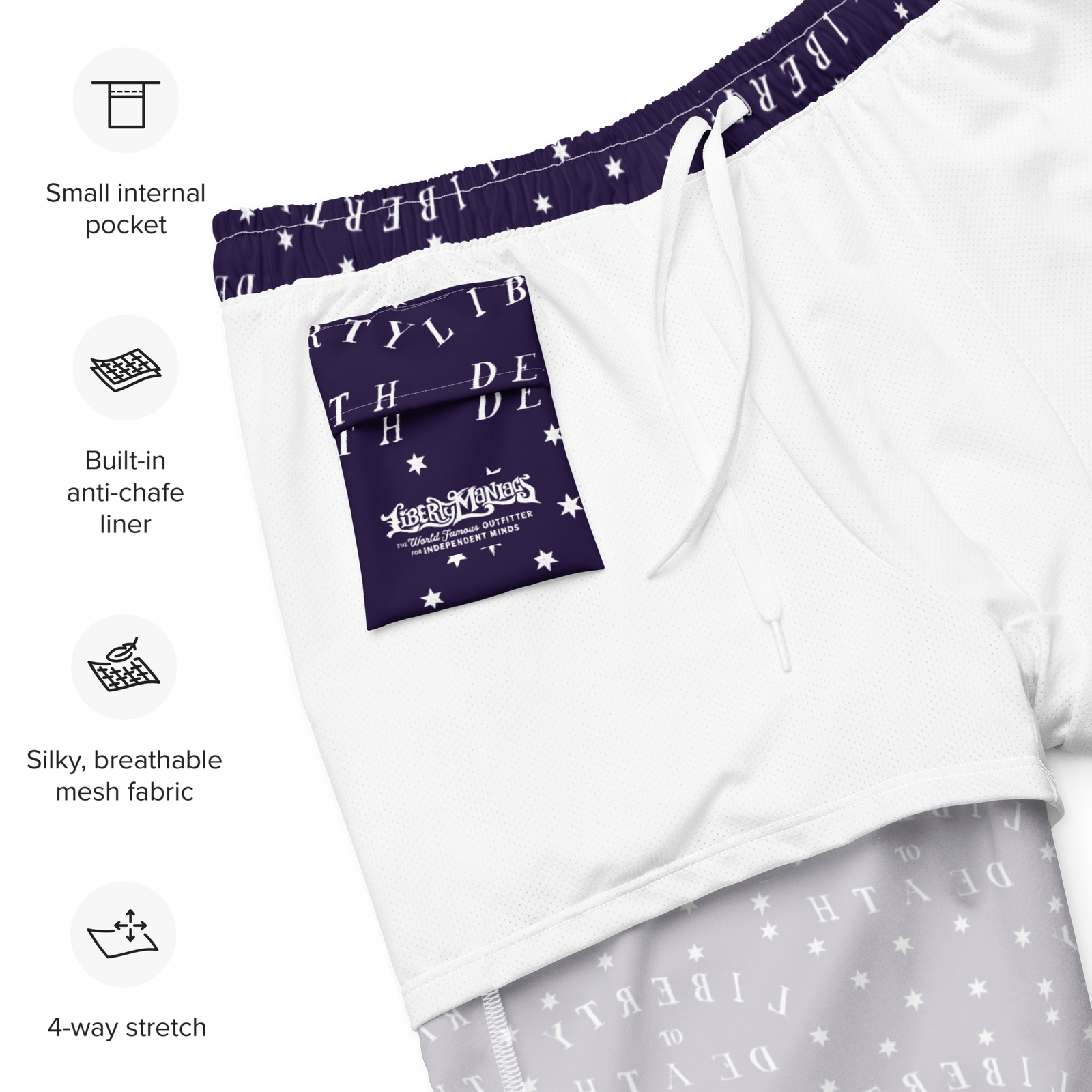 Liberty Or Death Star Spangled Men's swim trunks